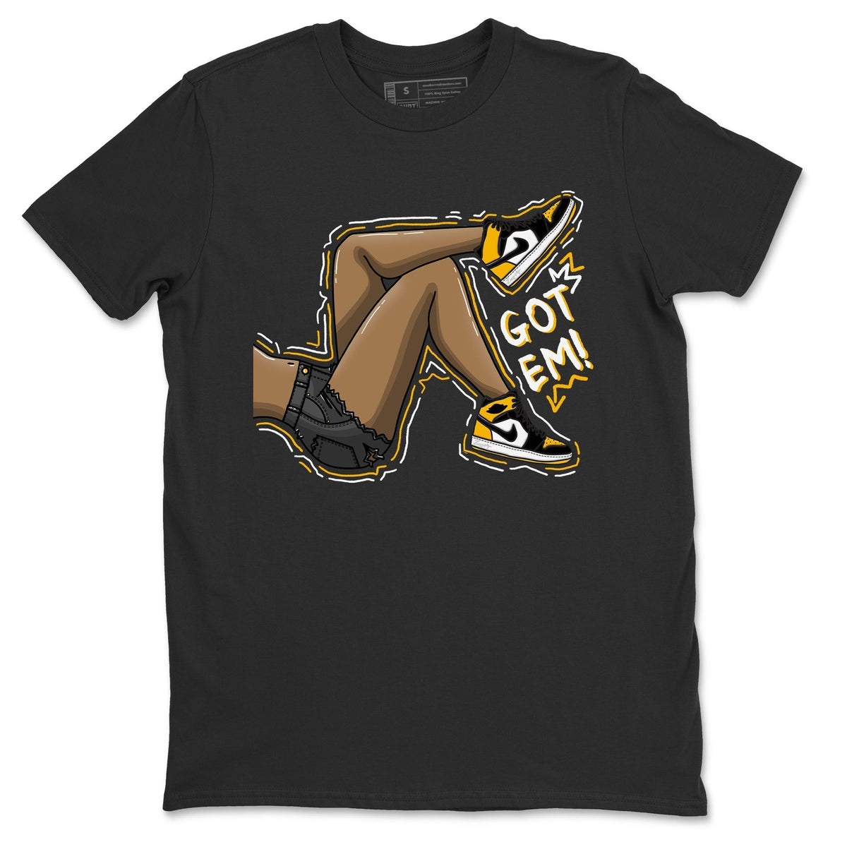 Jordan 1 Taxi Sneaker Matching T-Shirt Got Em Legs Sneaker Tees Jordan 1 Taxi Sneaker Release Tees Crew Neck Tees