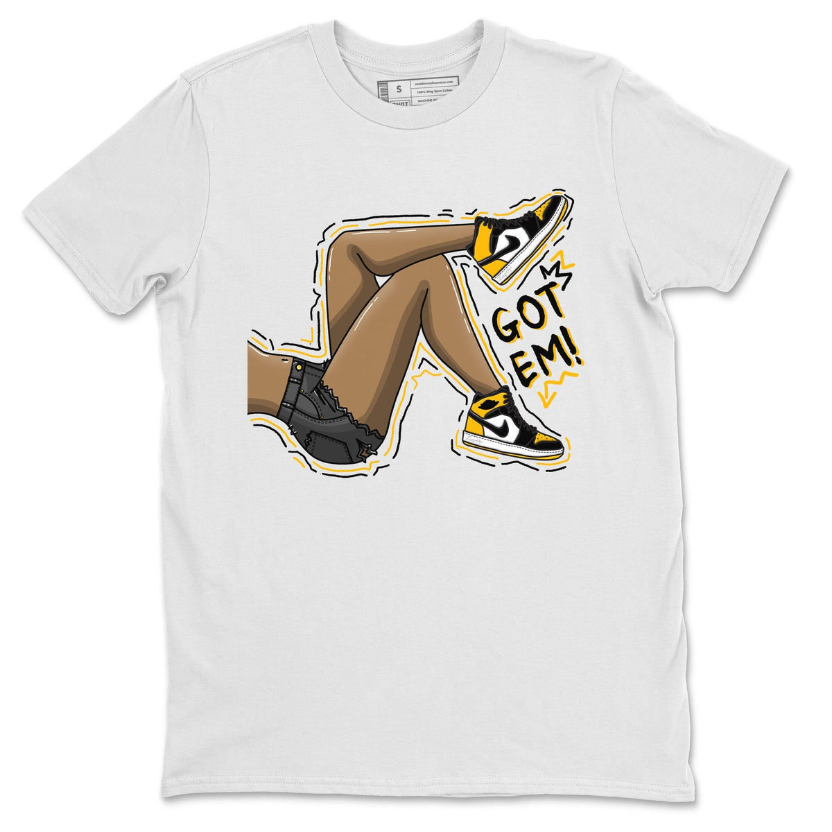 Jordan 1 Taxi Sneaker Matching T-Shirt Got Em Legs Sneaker Tees Jordan 1 Taxi Sneaker Release Tees Crew Neck Tees