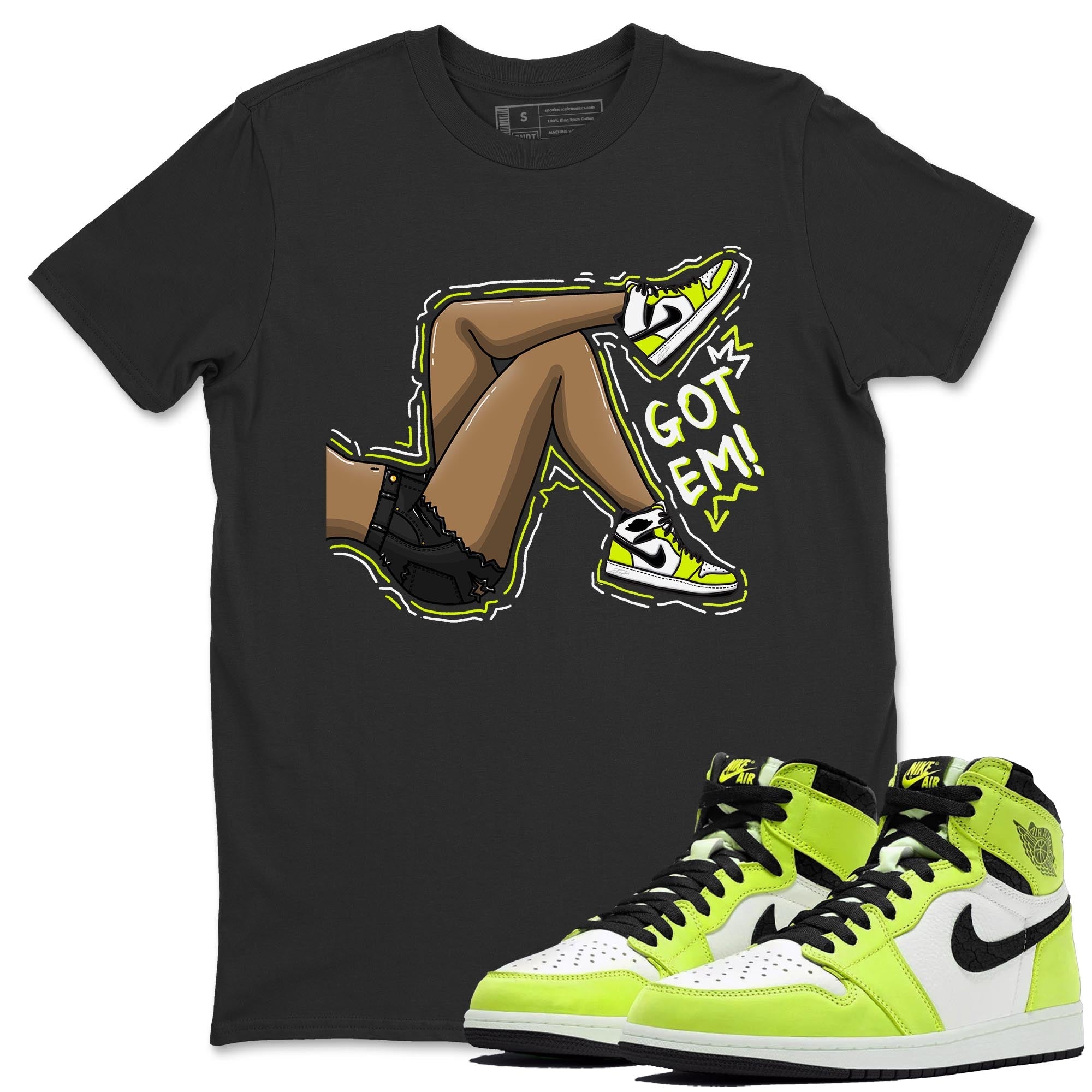 Jordan 1 Visionaire Sneaker Matching T-Shirt Got Em Legs Sneaker Tees Jordan 1 Visionaire Sneaker Release Tees Crew Neck Tees