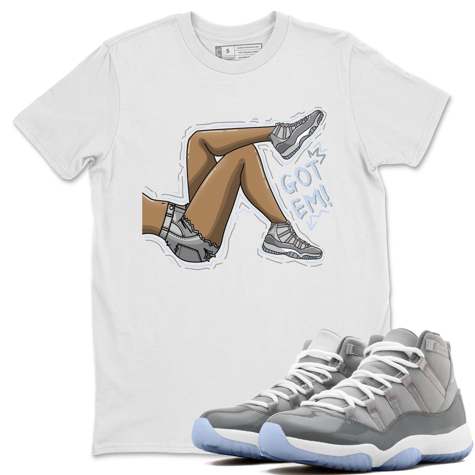 Jordan 11 Cool Grey Shirt To Match Jordans Got Em Legs Sneaker Tees Jordan 11 Cool Grey Drip Gear Zone Sneaker Matching Clothing Unisex Shirts