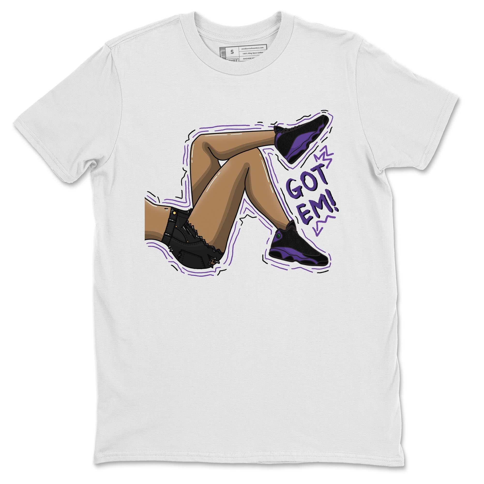Jordan 13 Court Purple Shirt To Match Jordans Got Em Legs Sneaker Tees Jordan 13 Court Purple Drip Gear Zone Sneaker Matching Clothing Unisex Shirts