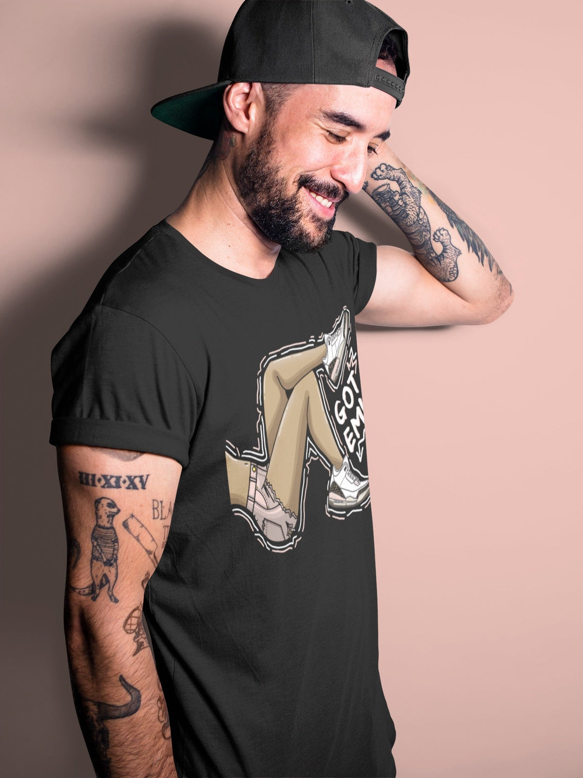 Jordan 3 Atmosphere Sneaker Matching T-Shirt Got Em Legs Sneaker Tees Jordan 3 Atmosphere Sneaker Release Tees Crew Neck Tees
