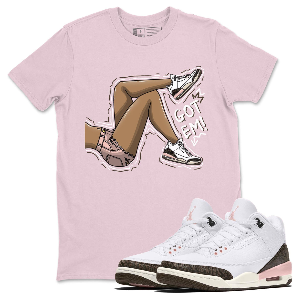 Jordan 3 Atmosphere Sneaker Matching T-Shirt Got Em Legs Sneaker Tees Jordan 3 Atmosphere Sneaker Release Tees Crew Neck Tees