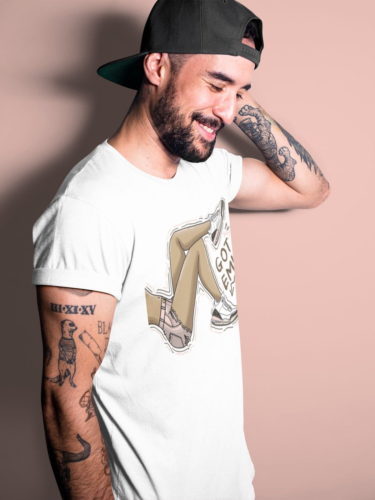 Jordan 3 Atmosphere Sneaker Matching T-Shirt Got Em Legs Sneaker Tees Jordan 3 Atmosphere Sneaker Release Tees Crew Neck Tees