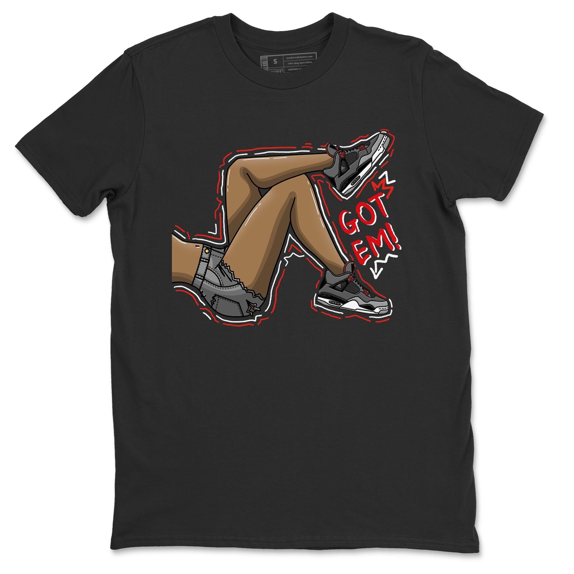 Jordan 4 Infrared Sneaker Matching T-Shirt Got Em Legs Sneaker Tees Jordan 4 Infrared Sneaker Release Tees Crew Neck Tees