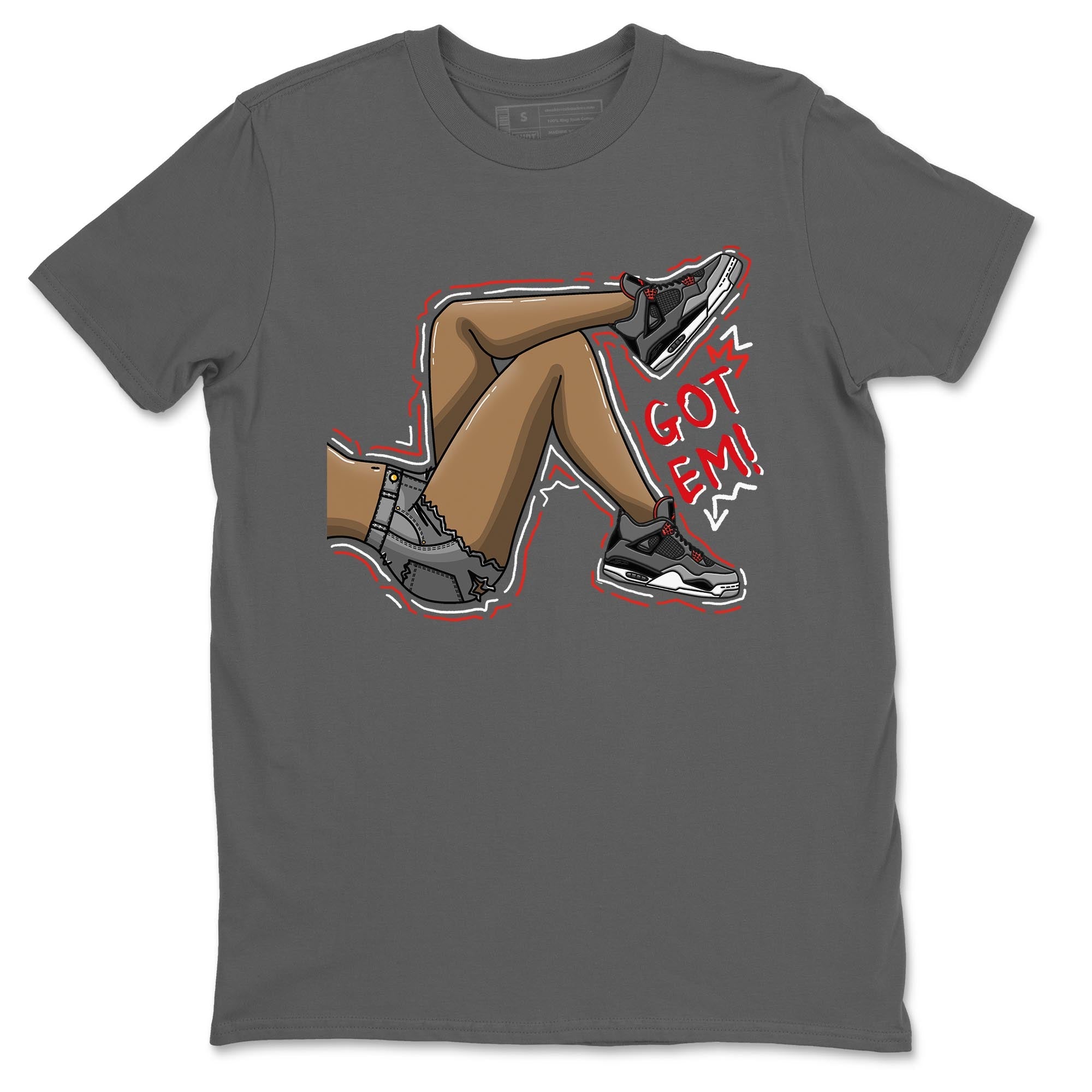 Jordan 4 Infrared Sneaker Matching T-Shirt Got Em Legs Sneaker Tees Jordan 4 Infrared Sneaker Release Tees Crew Neck Tees