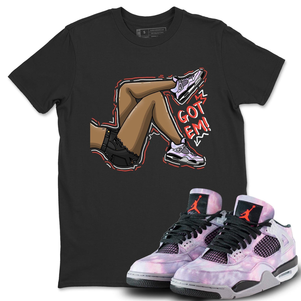 Jordan 4 Zen Master Sneaker Matching T-Shirt Got Em Legs Sneaker Tees Jordan 4 Zen Master Sneaker Release Tees Crew Neck Tees
