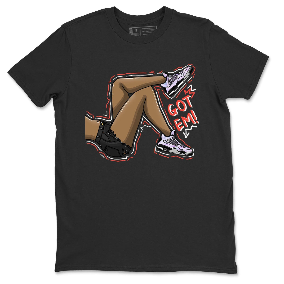 Jordan 4 Zen Master Sneaker Matching T-Shirt Got Em Legs Sneaker Tees Jordan 4 Zen Master Sneaker Release Tees Crew Neck Tees