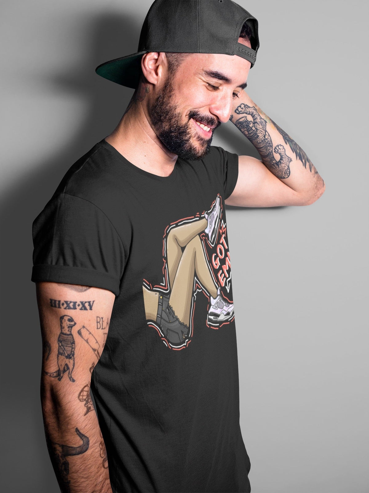 Jordan 4 Zen Master Sneaker Matching T-Shirt Got Em Legs Sneaker Tees Jordan 4 Zen Master Sneaker Release Tees Crew Neck Tees
