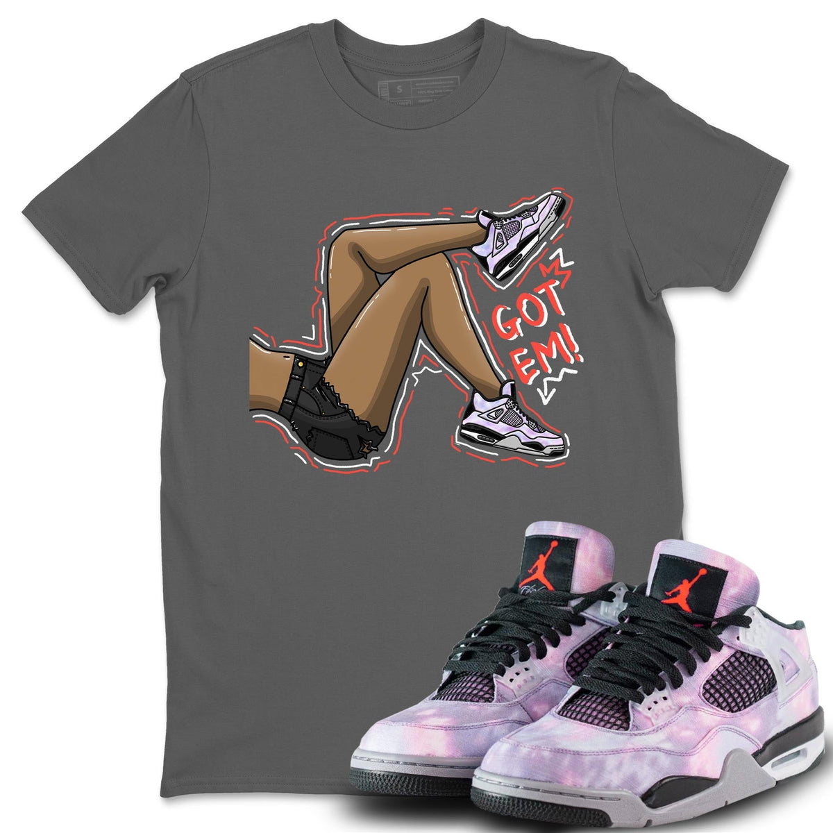 Jordan 4 Zen Master Sneaker Matching T-Shirt Got Em Legs Sneaker Tees Jordan 4 Zen Master Sneaker Release Tees Crew Neck Tees