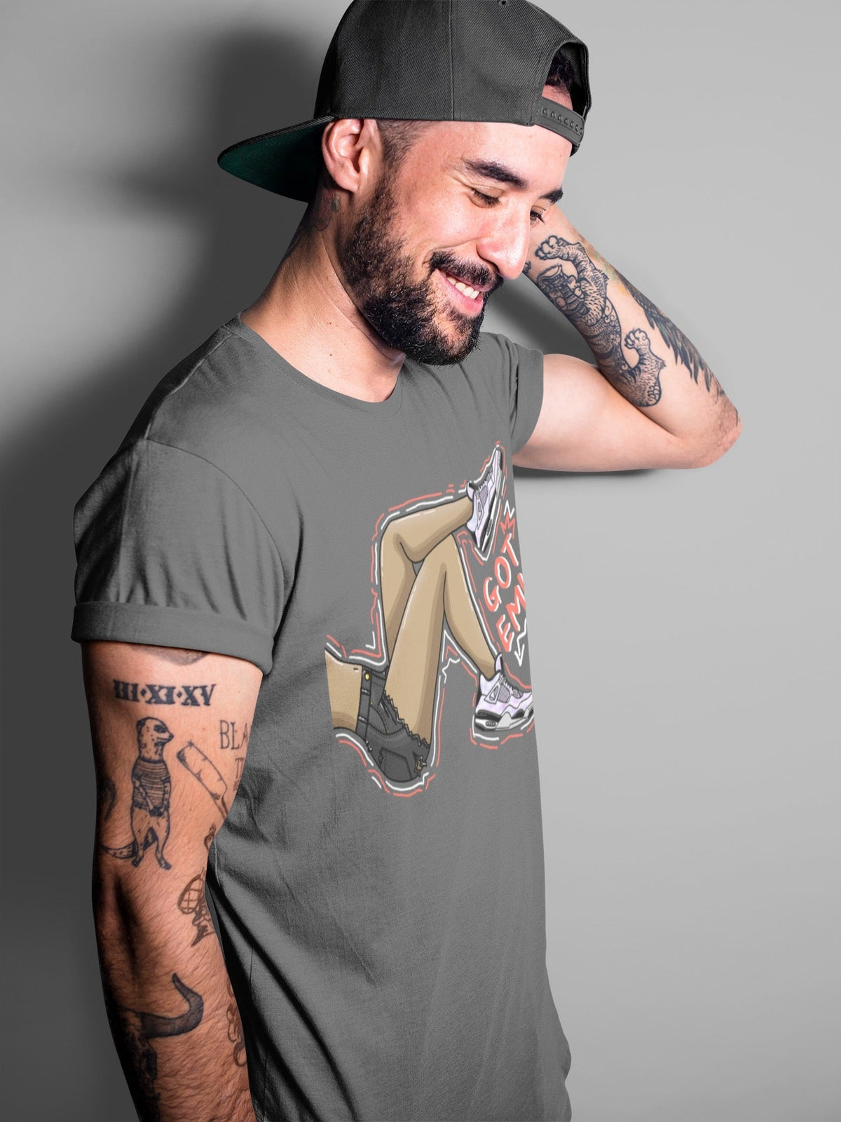 Jordan 4 Zen Master Sneaker Matching T-Shirt Got Em Legs Sneaker Tees Jordan 4 Zen Master Sneaker Release Tees Crew Neck Tees