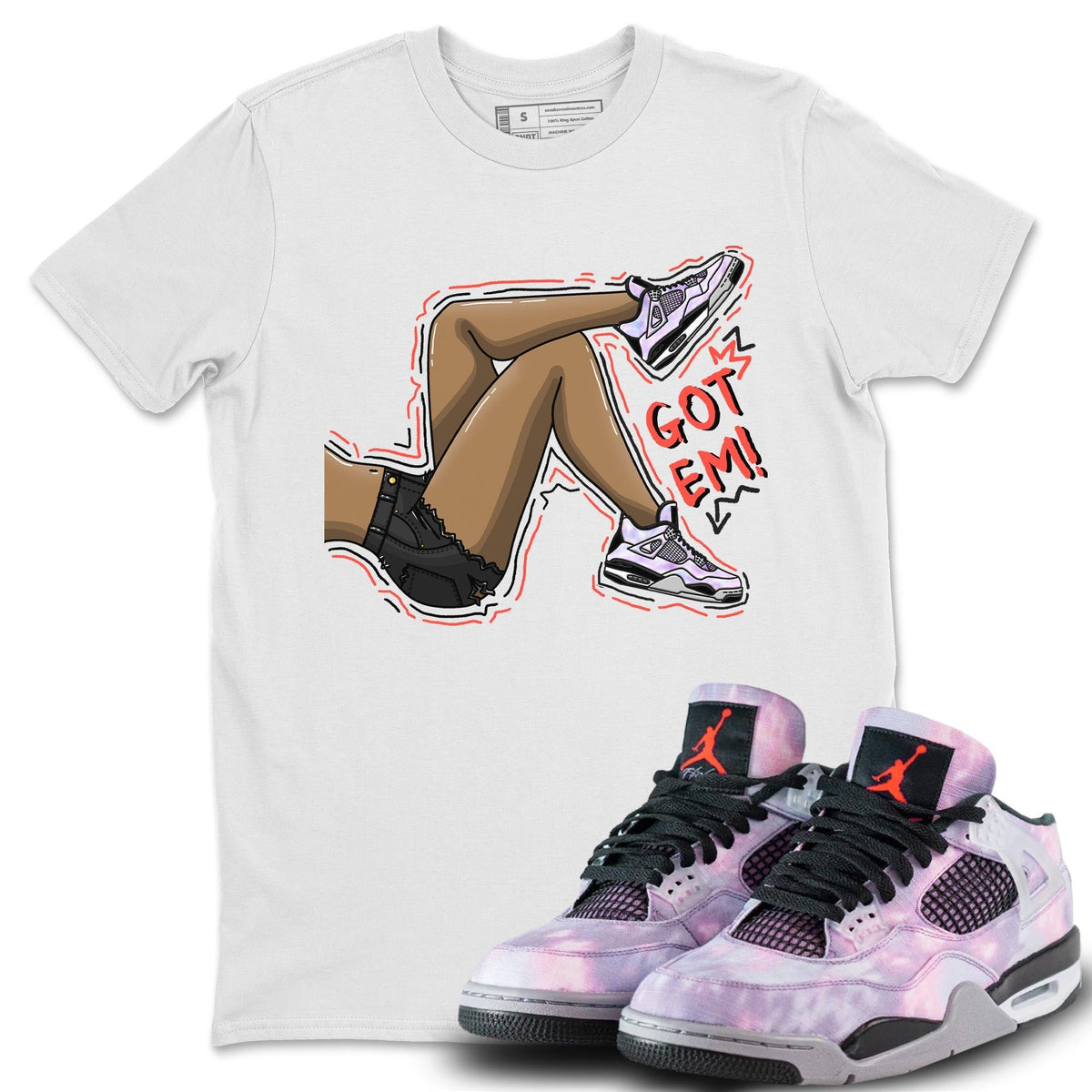 Jordan 4 Zen Master Sneaker Matching T-Shirt Got Em Legs Sneaker Tees Jordan 4 Zen Master Sneaker Release Tees Crew Neck Tees