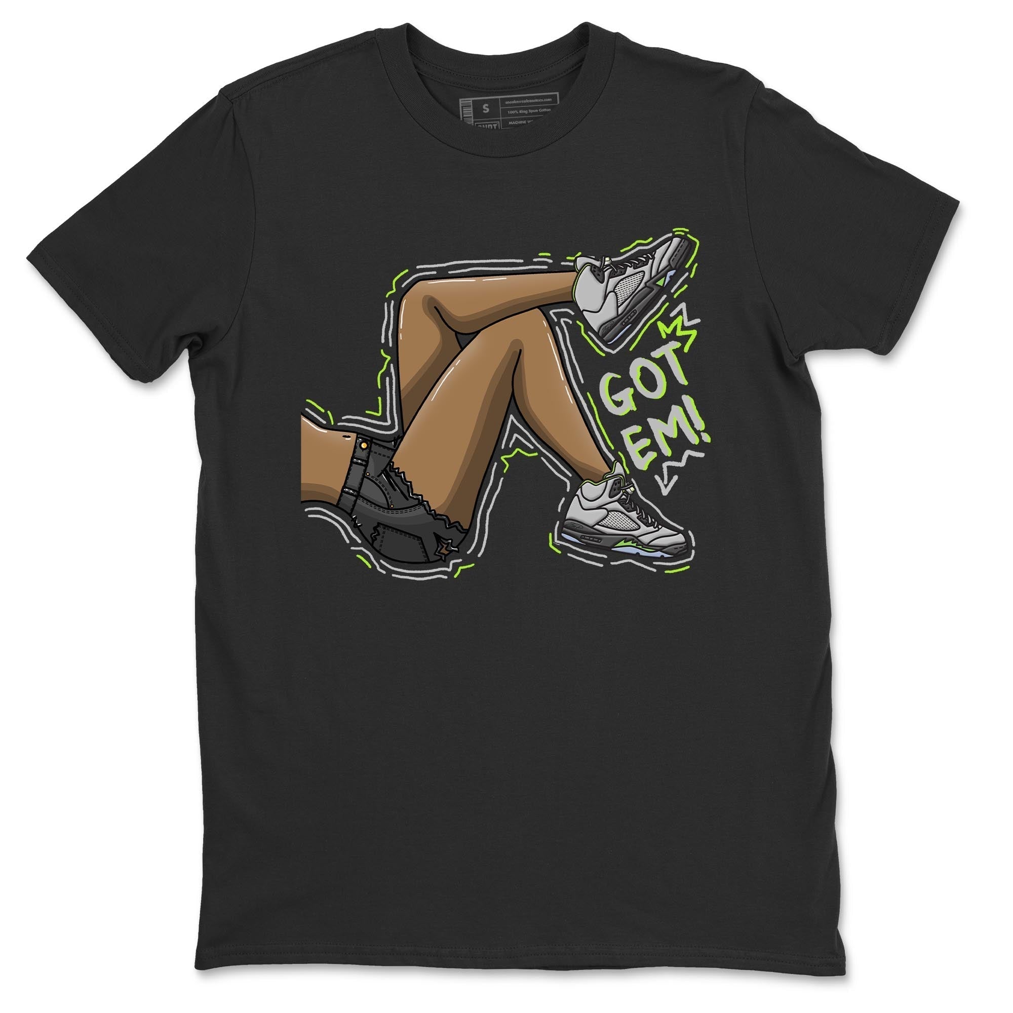 Jordan 5 Green Bean Sneaker Matching T-Shirt Got Em Legs Sneaker Tees Jordan 5 Green Bean Sneaker Release Tees Crew Neck Tees