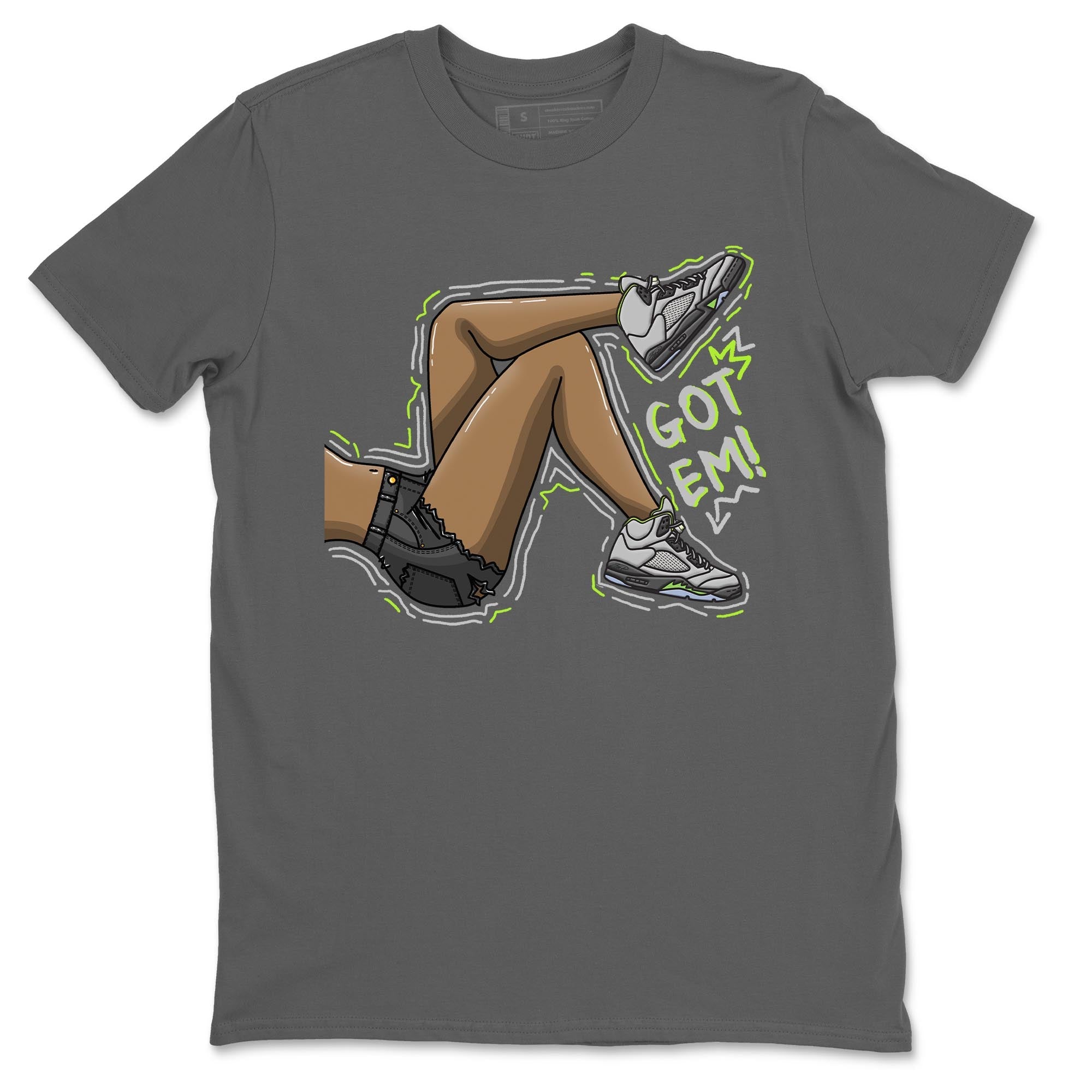 Jordan 5 Green Bean Sneaker Matching T-Shirt Got Em Legs Sneaker Tees Jordan 5 Green Bean Sneaker Release Tees Crew Neck Tees
