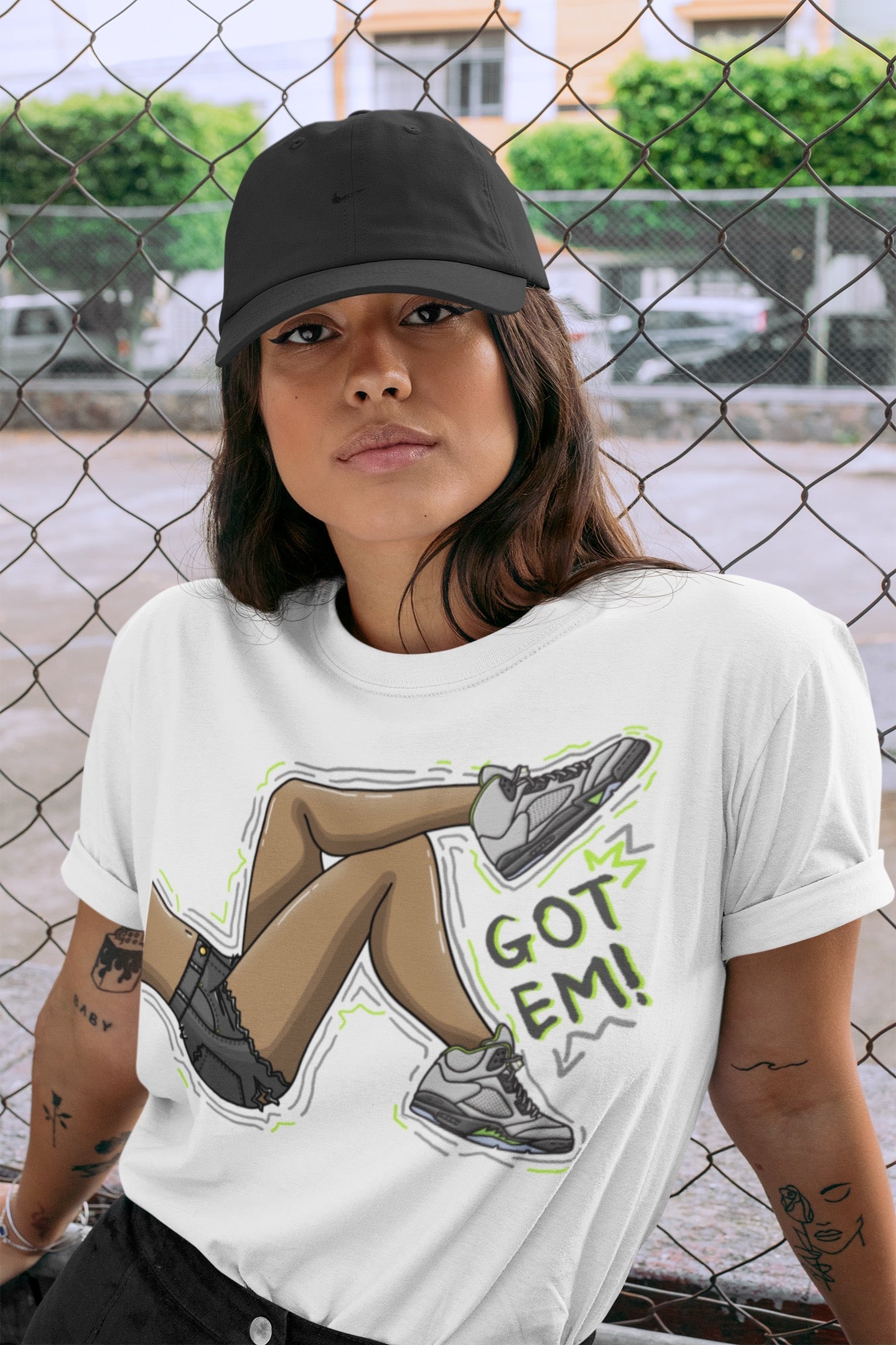 Jordan 5 Green Bean Sneaker Matching T-Shirt Got Em Legs Sneaker Tees Jordan 5 Green Bean Sneaker Release Tees Crew Neck Tees