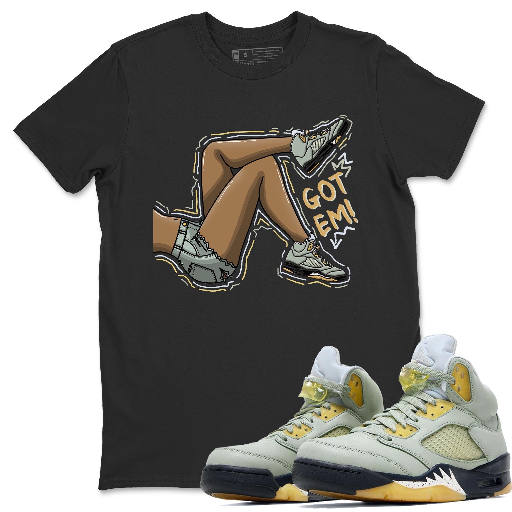 Jordan 5 Jade Horizon Shirt To Match Jordans Got Em Legs Sneaker Tees Jordan 5 Jade Horizon Drip Gear Zone Sneaker Matching Clothing Unisex Shirts
