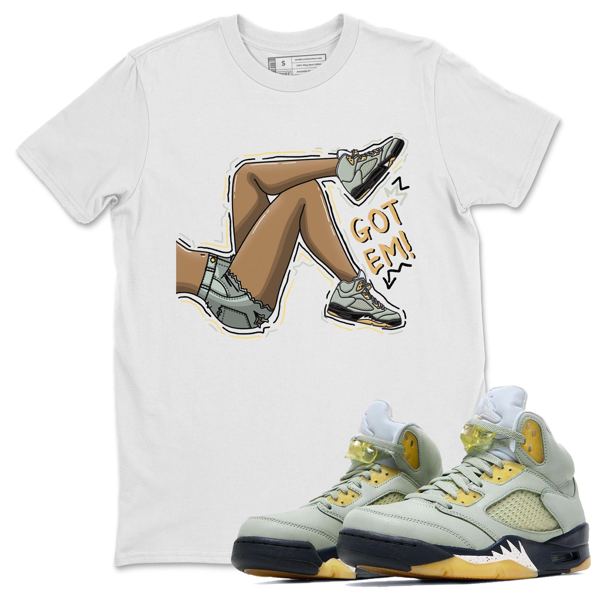 Jordan 5 Jade Horizon Shirt To Match Jordans Got Em Legs Sneaker Tees Jordan 5 Jade Horizon Drip Gear Zone Sneaker Matching Clothing Unisex Shirts