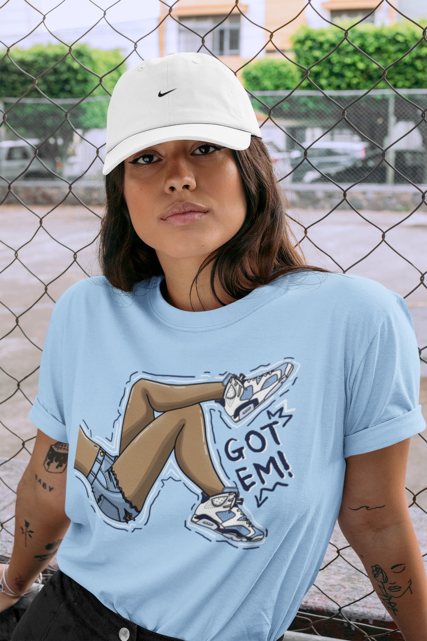 Jordan 6 UNC Shirt To Match Jordans Got Em Legs Sneaker Tees Jordan 6 UNC Drip Gear Zone Sneaker Matching Clothing Unisex Shirts