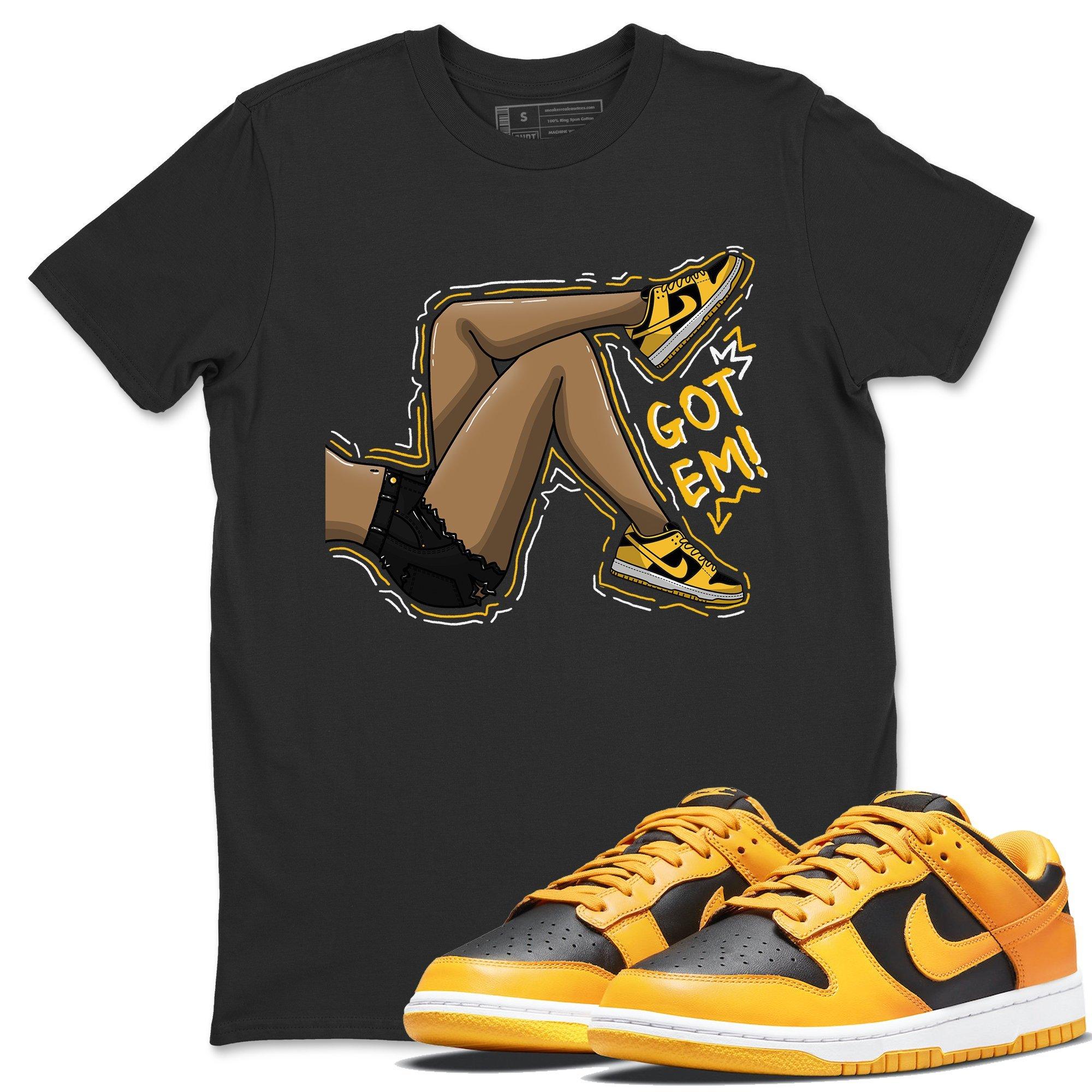 Dunk Championship Goldenrod Sneaker Match Tees Got Em Legs Sneaker Tees Dunk Championship Goldenrod Jordan to match sneaker T-Shirt Crew Neck Shirts