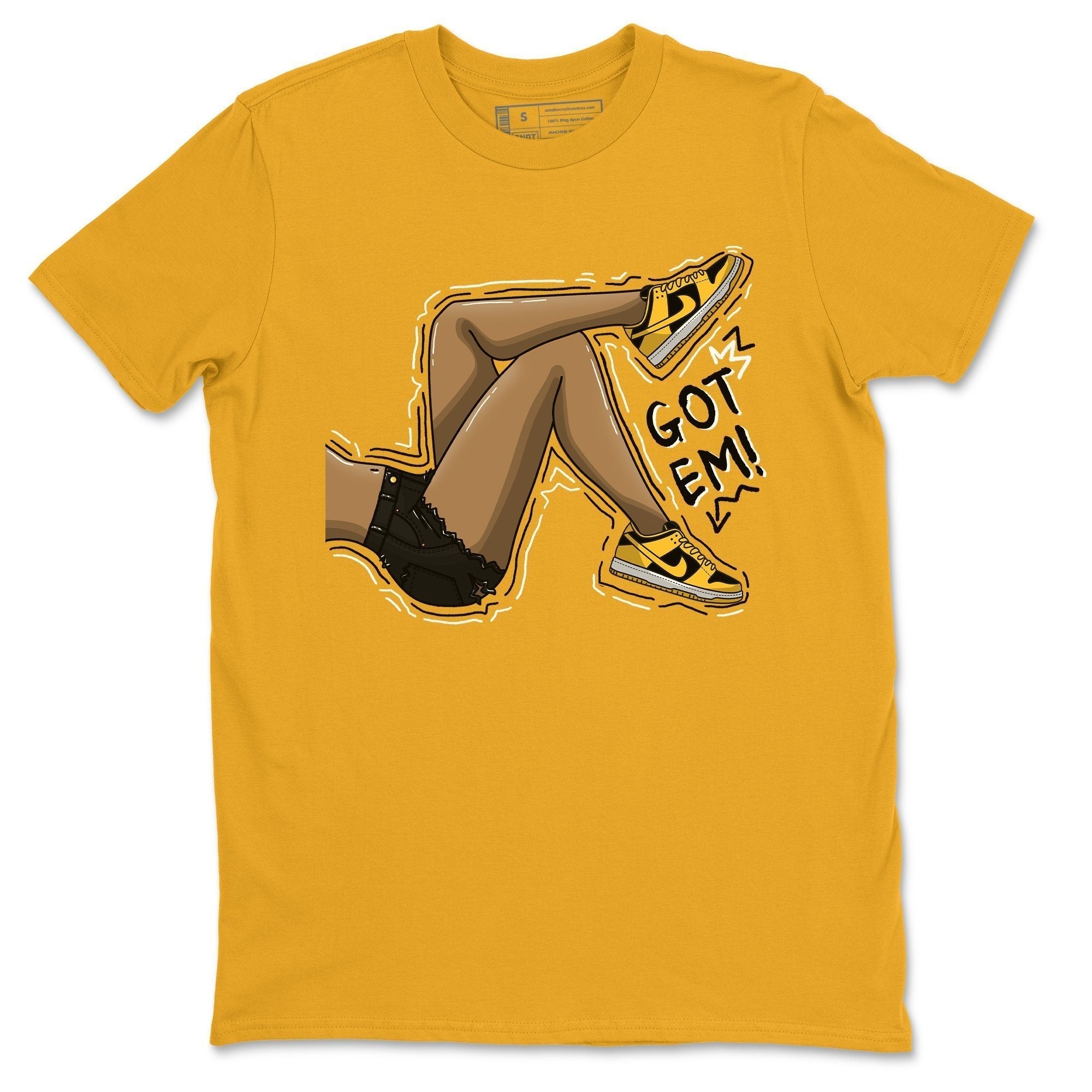 Dunk Championship Goldenrod Sneaker Match Tees Got Em Legs Sneaker Tees Dunk Championship Goldenrod Jordan to match sneaker T-Shirt Crew Neck Shirts