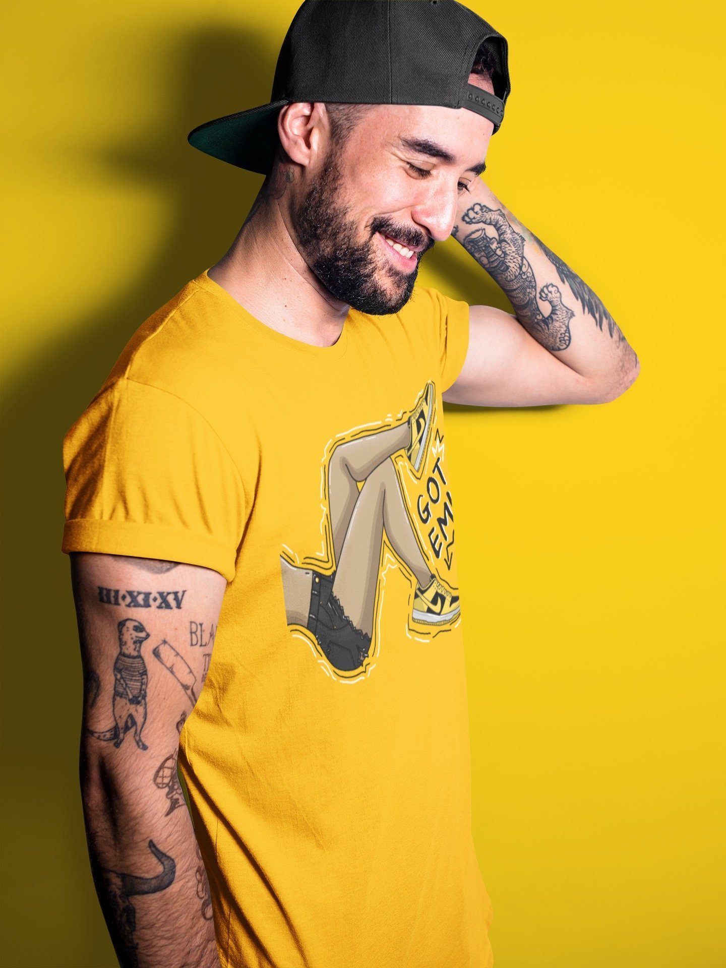 Dunk Championship Goldenrod Sneaker Match Tees Got Em Legs Sneaker Tees Dunk Championship Goldenrod Jordan to match sneaker T-Shirt Crew Neck Shirts