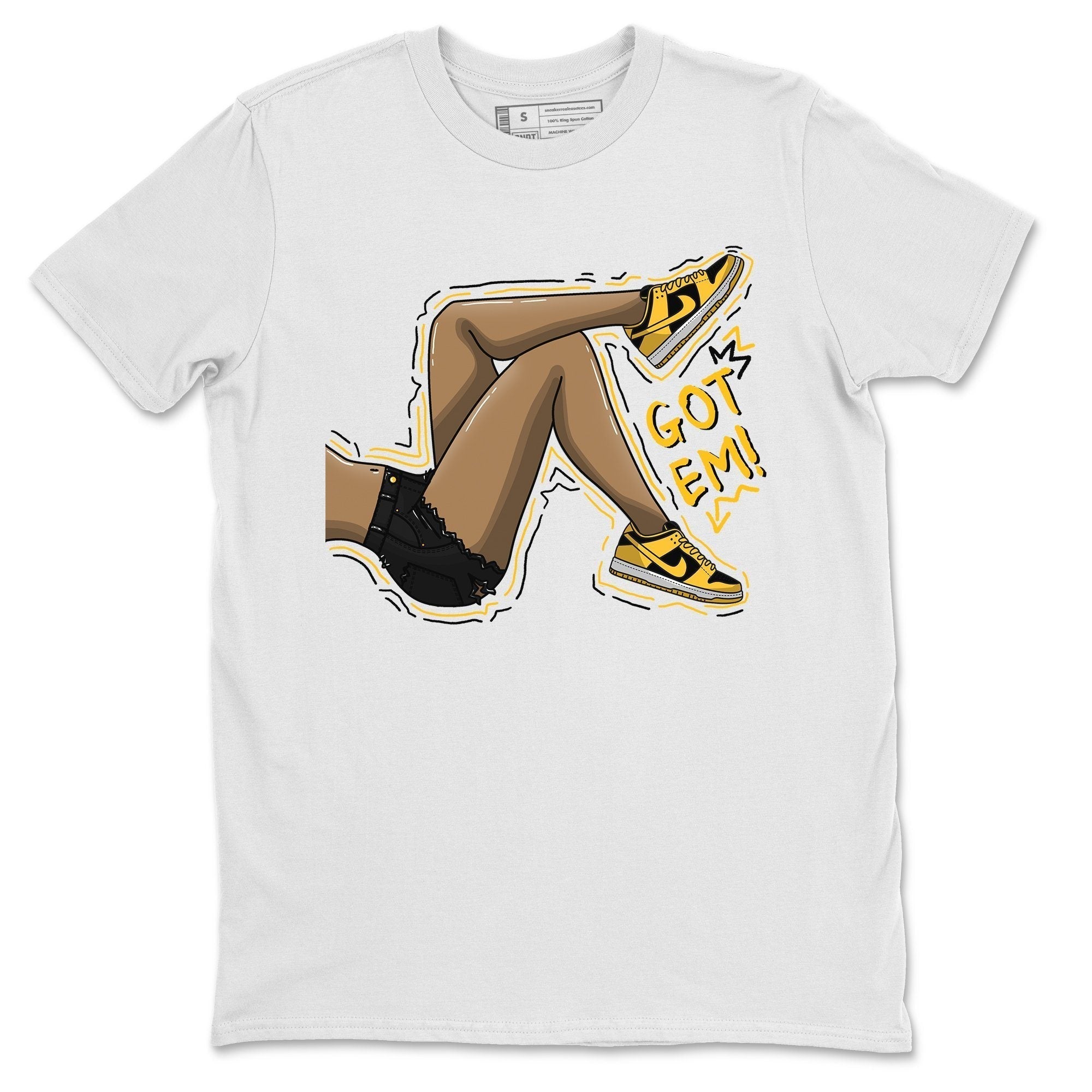 Dunk Championship Goldenrod Sneaker Match Tees Got Em Legs Sneaker Tees Dunk Championship Goldenrod Jordan to match sneaker T-Shirt Crew Neck Shirts