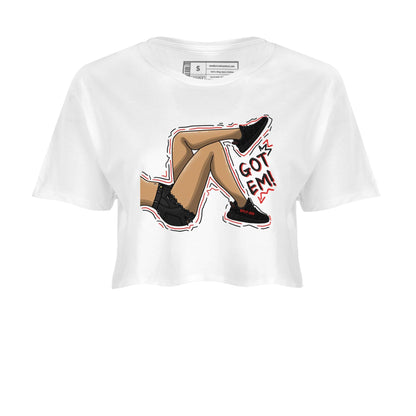 Yeezy 350 Bred shirt to match jordans Got Em Legs Streetwear Sneaker Shirt Yeezy Boost 350 V2 Bred Drip Gear Zone Sneaker Matching Clothing White 2 Crop T-Shirt