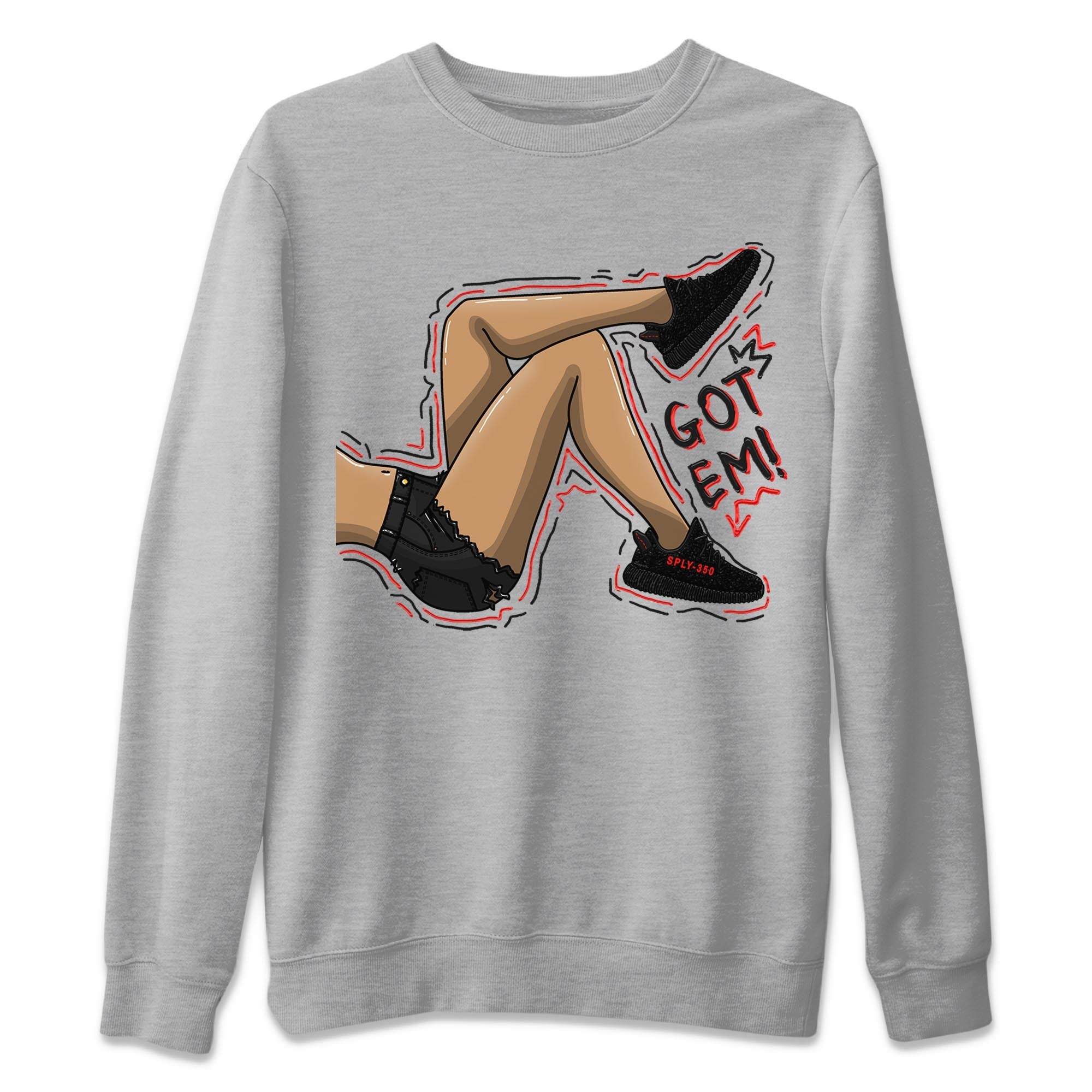 Yeezy 350 Bred shirt to match jordans Got Em Legs Streetwear Sneaker Shirt Yeezy Boost 350 V2 Bred Drip Gear Zone Sneaker Matching Clothing Unisex Heather Grey 2 T-Shirt