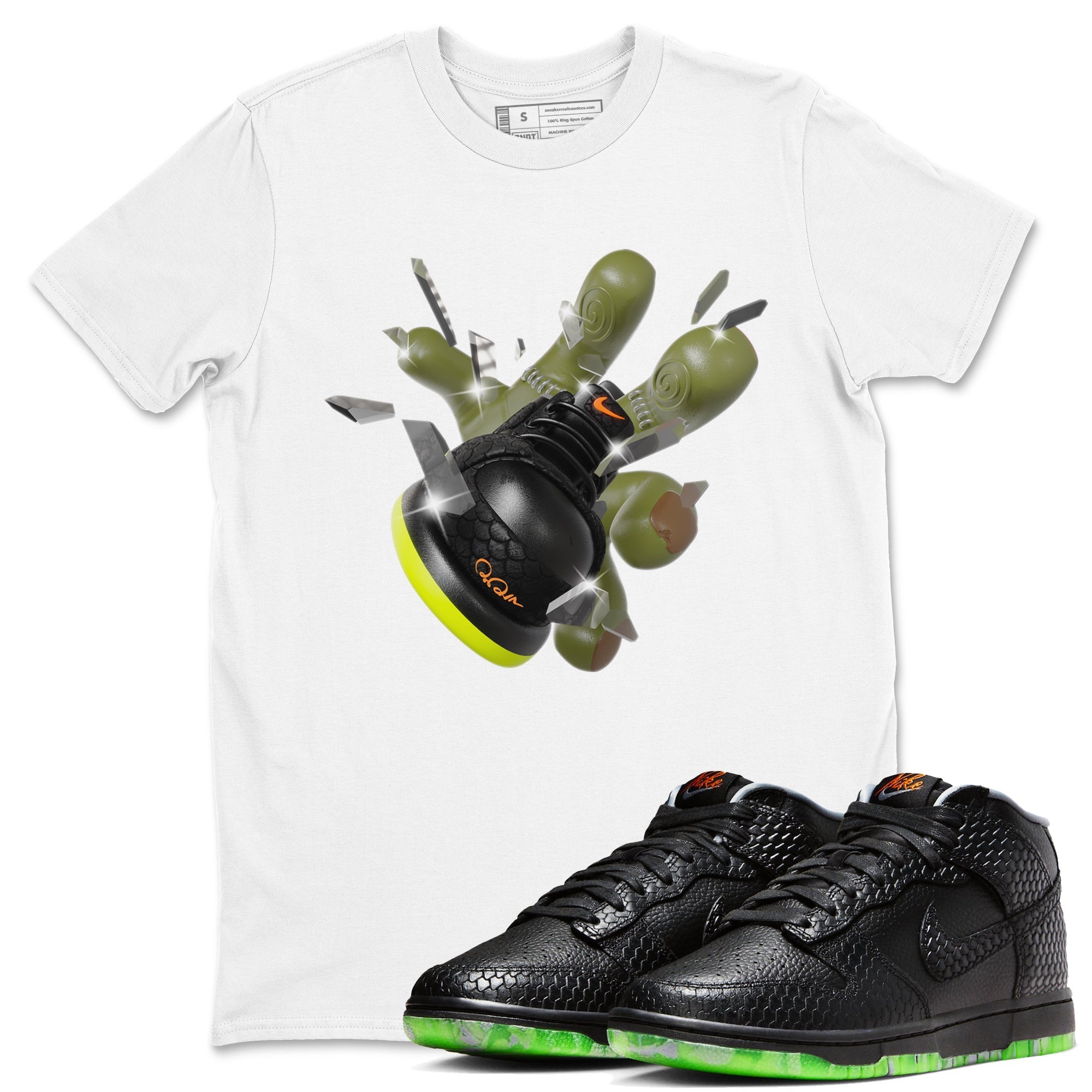Dunk Halloween shirt to match jordans Got Em Zombie sneaker tees halloween horror nights Nike Dunk Halloween Drip Gear Zone Unisex Crew Neck Tee White 1 T-Shirt