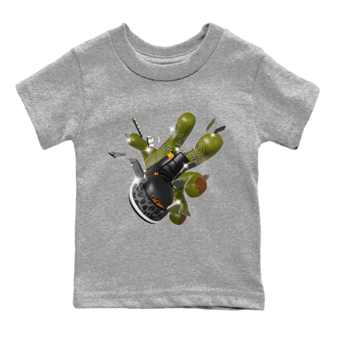 Air Jordan 3 Fear shirt to match jordans Got Em Zombie Hand sneaker tees halloween dress AJ3 Fear Drip Gear Zone Baby Toddler Heather Grey 2 T-Shirt