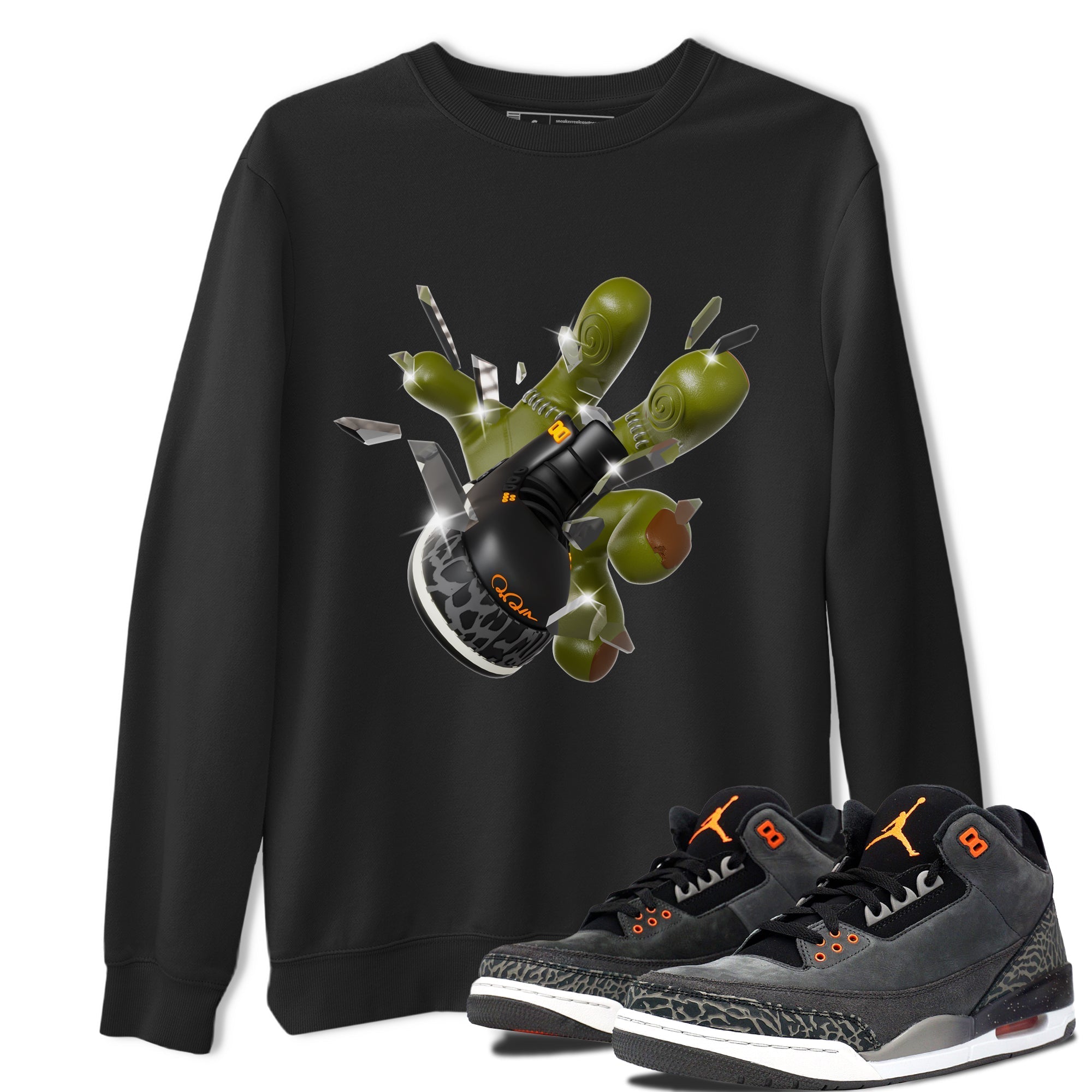 Air Jordan 3 Fear shirt to match jordans Got Em Zombie Hand sneaker tees halloween dress AJ3 Fear Drip Gear Zone Unisex Black 1 T-Shirt