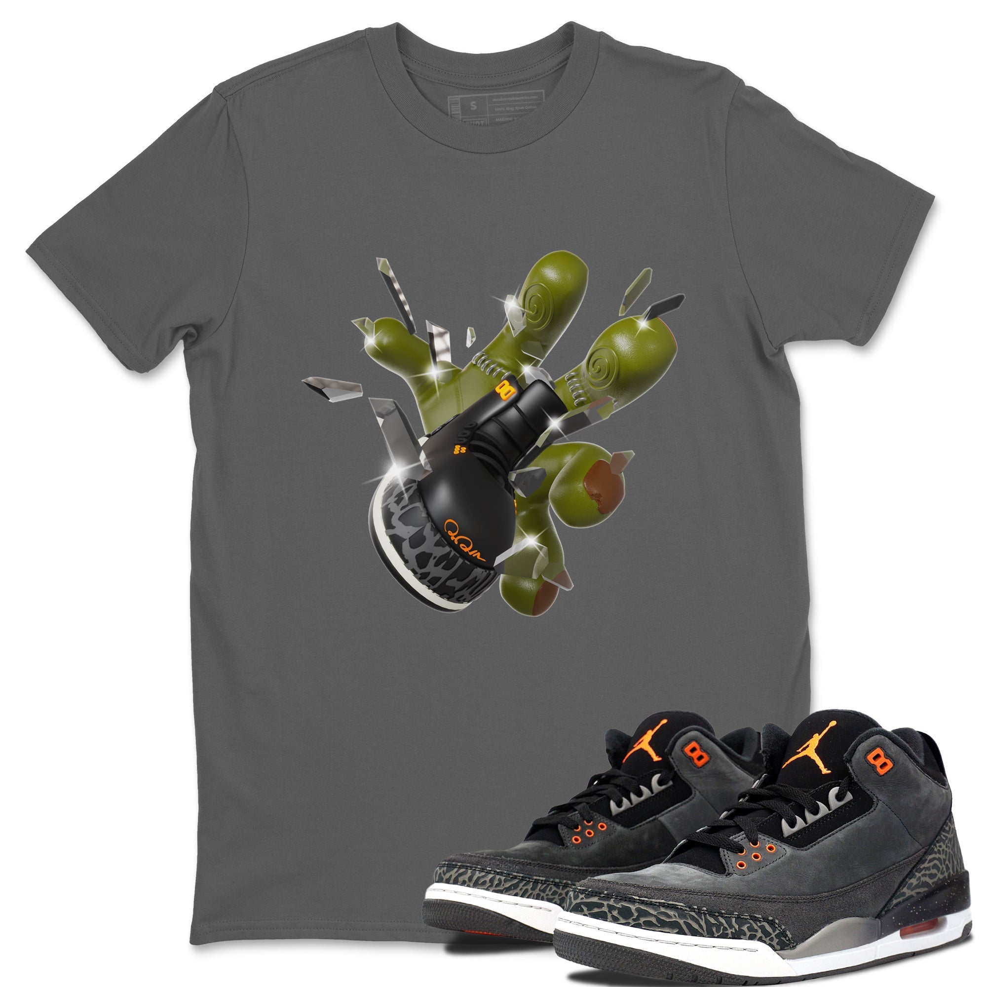 Air Jordan 3 Fear shirt to match jordans Got Em Zombie Hand sneaker tees halloween dress AJ3 Fear Drip Gear Zone Unisex Cool Grey 1 T-Shirt