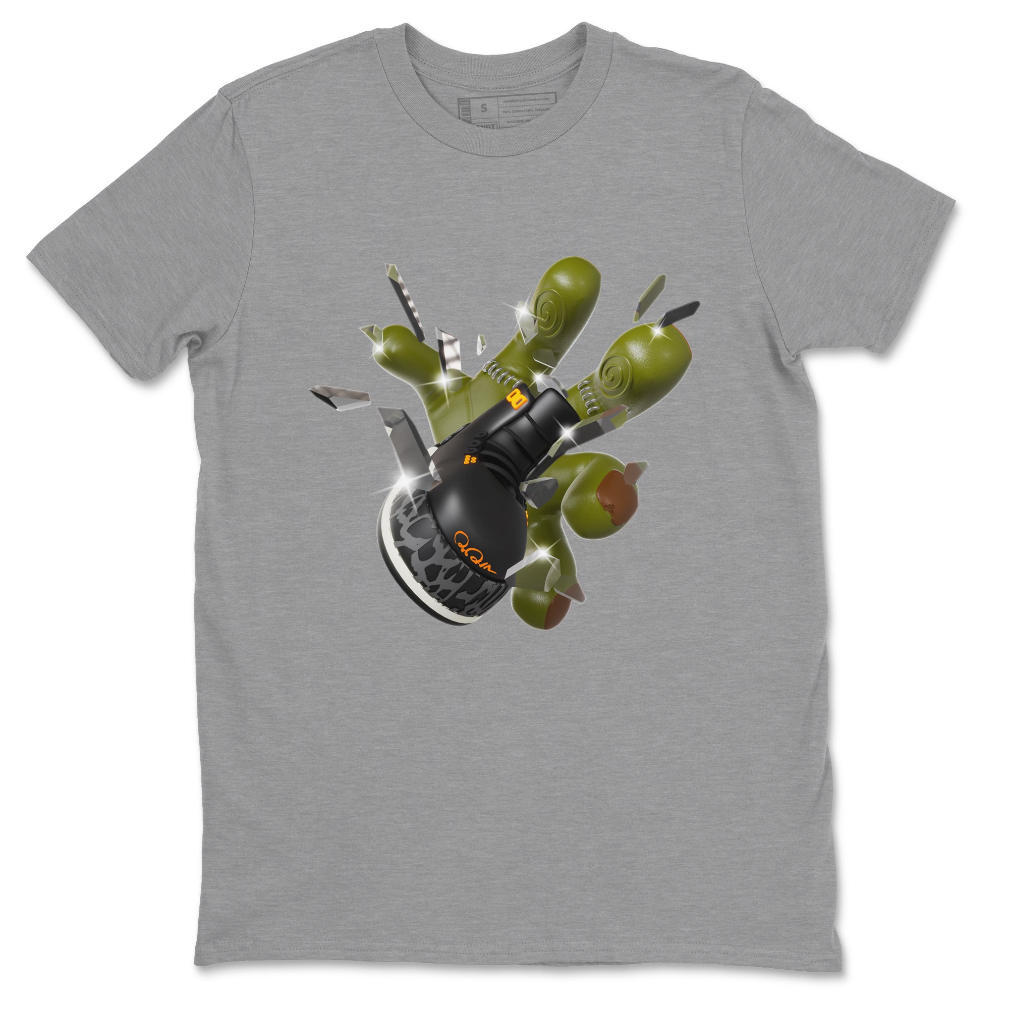 Air Jordan 3 Fear shirt to match jordans Got Em Zombie Hand sneaker tees halloween dress AJ3 Fear Drip Gear Zone Unisex Heather Grey 2 T-Shirt