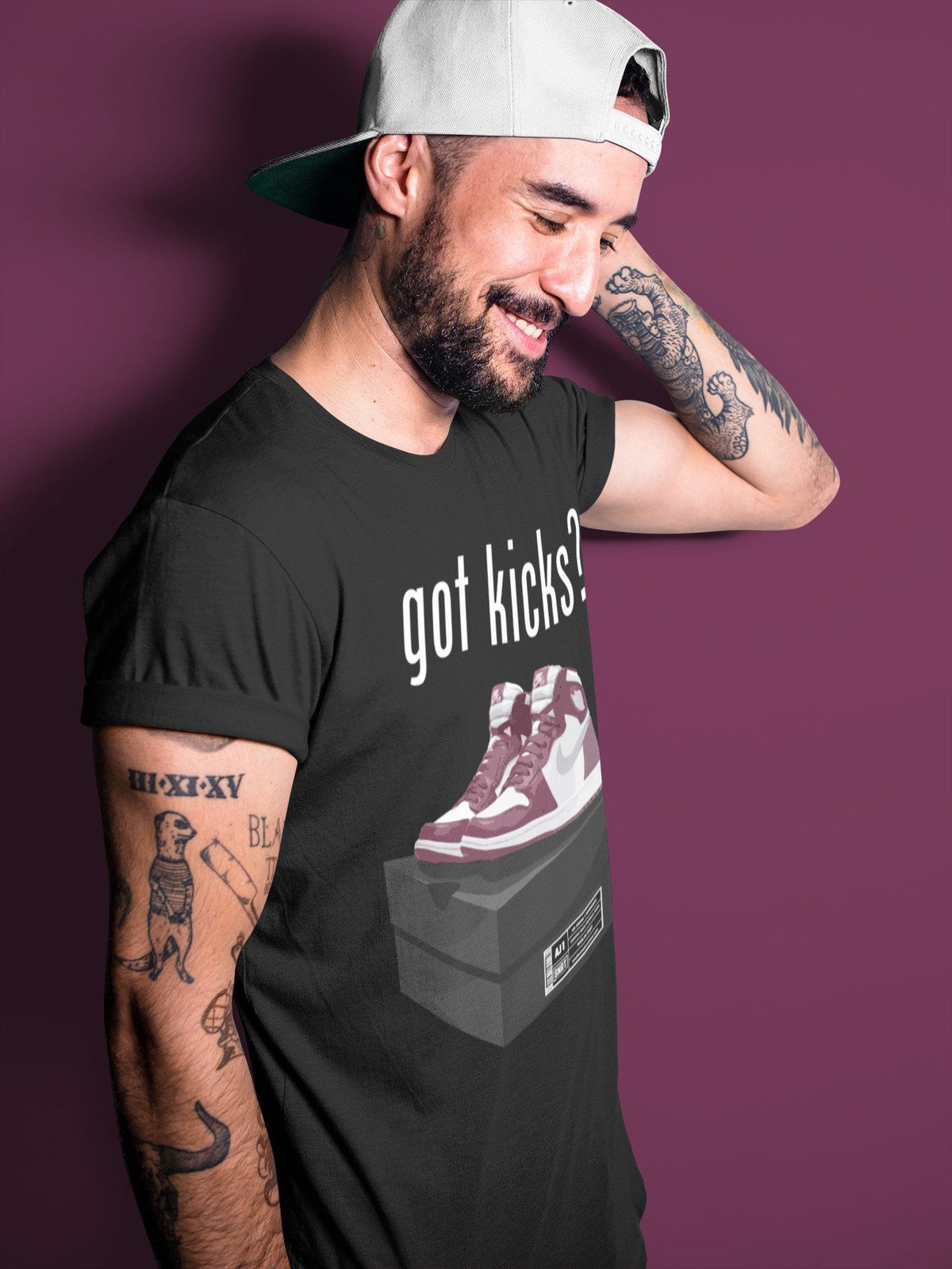 Jordan 1 Bordeaux Sneaker Matching T-Shirt Got Kicks Sneaker Tees Jordan 1 Bordeaux Sneaker Release Tees Crew Neck Tees