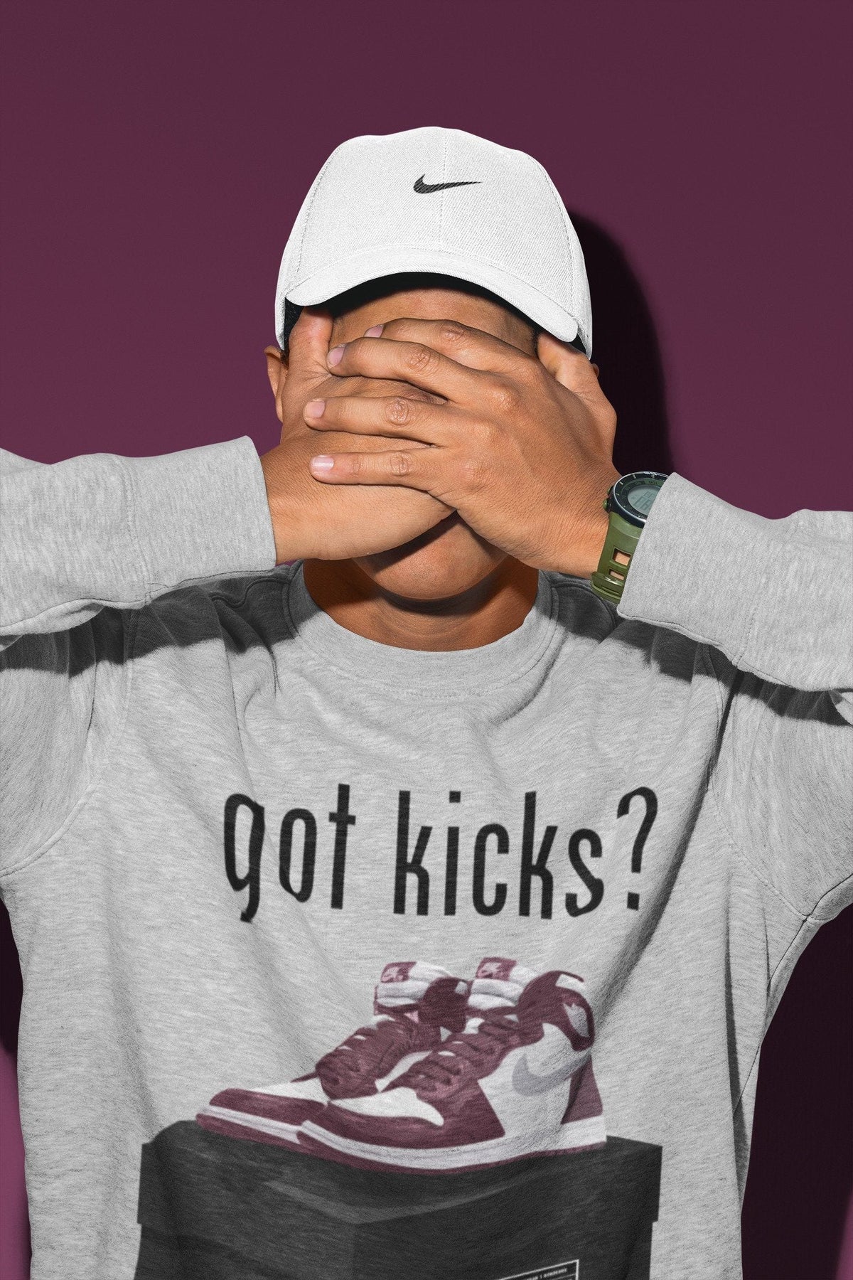 Jordan 1 Bordeaux Sneaker Matching T-Shirt Got Kicks Sneaker Tees Jordan 1 Bordeaux Sneaker Release Tees Crew Neck Tees