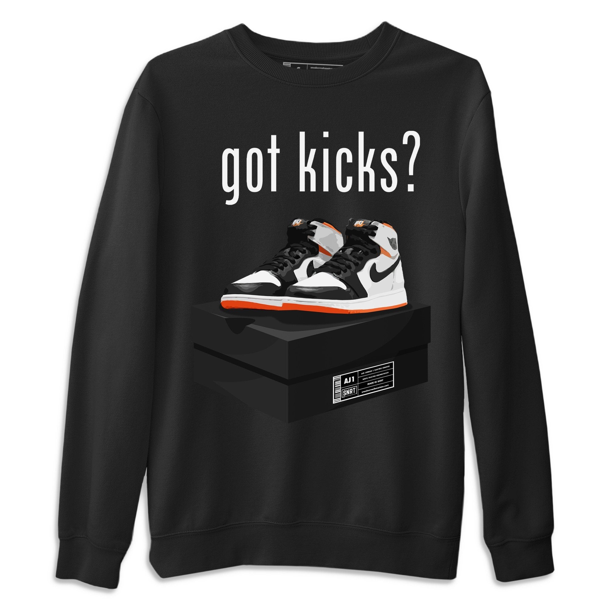 Jordan 1 Electro Orange Sneaker Matching T-Shirt Got Kicks Sneaker Tees Jordan 1 Electro Orange Sneaker Release Tees Crew Neck Tees