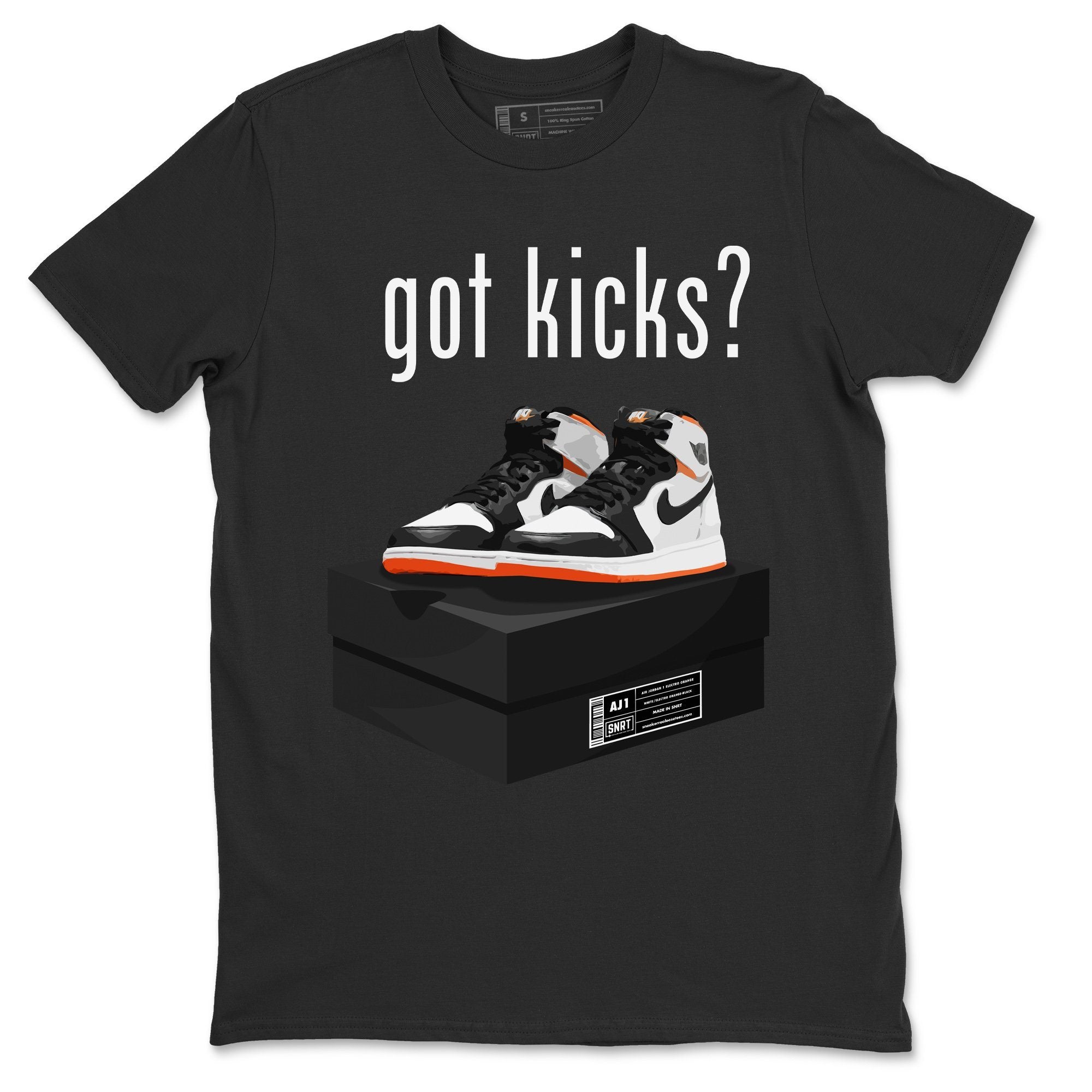 Jordan 1 Electro Orange Sneaker Matching T-Shirt Got Kicks Sneaker Tees Jordan 1 Electro Orange Sneaker Release Tees Crew Neck Tees
