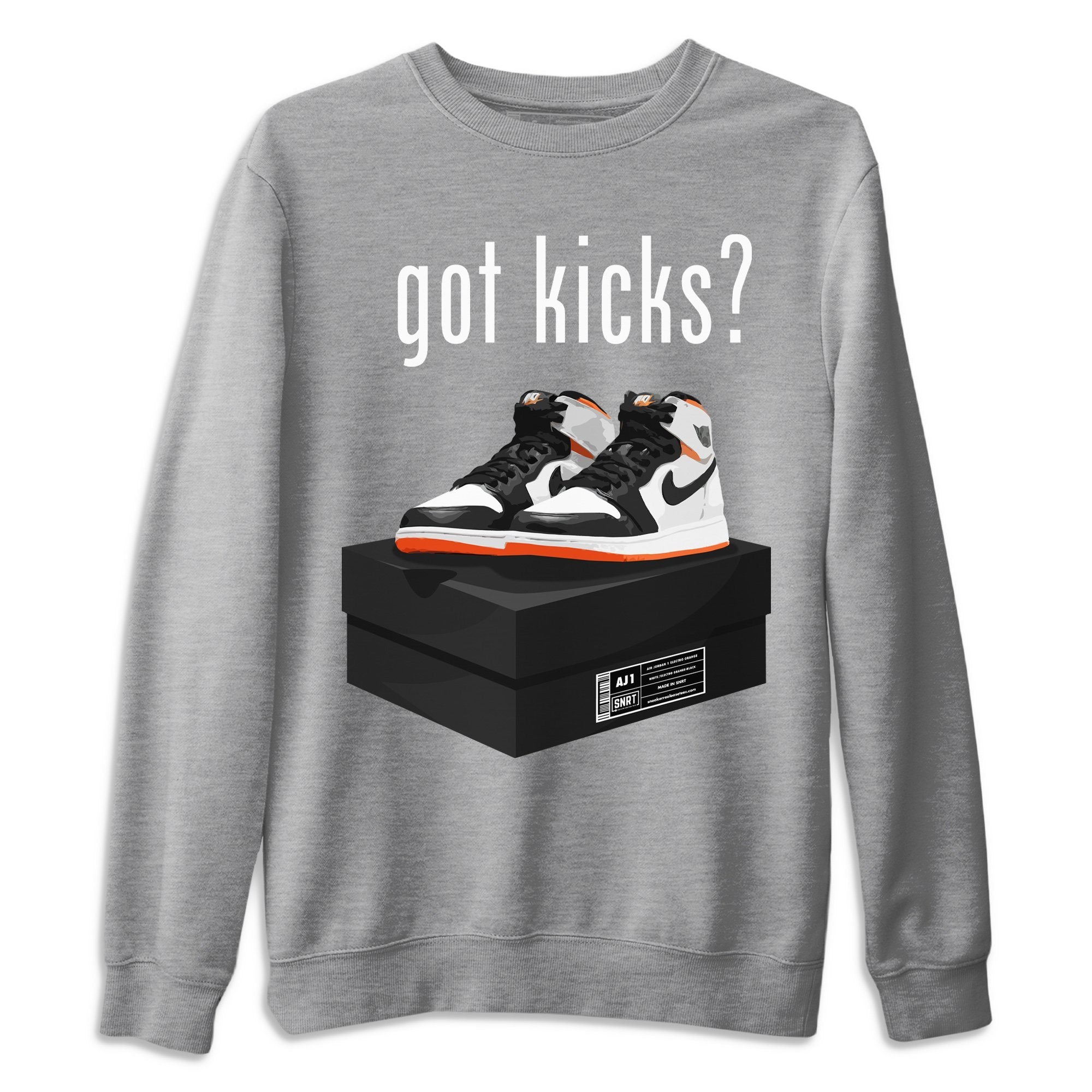 Jordan 1 Electro Orange Sneaker Matching T-Shirt Got Kicks Sneaker Tees Jordan 1 Electro Orange Sneaker Release Tees Crew Neck Tees