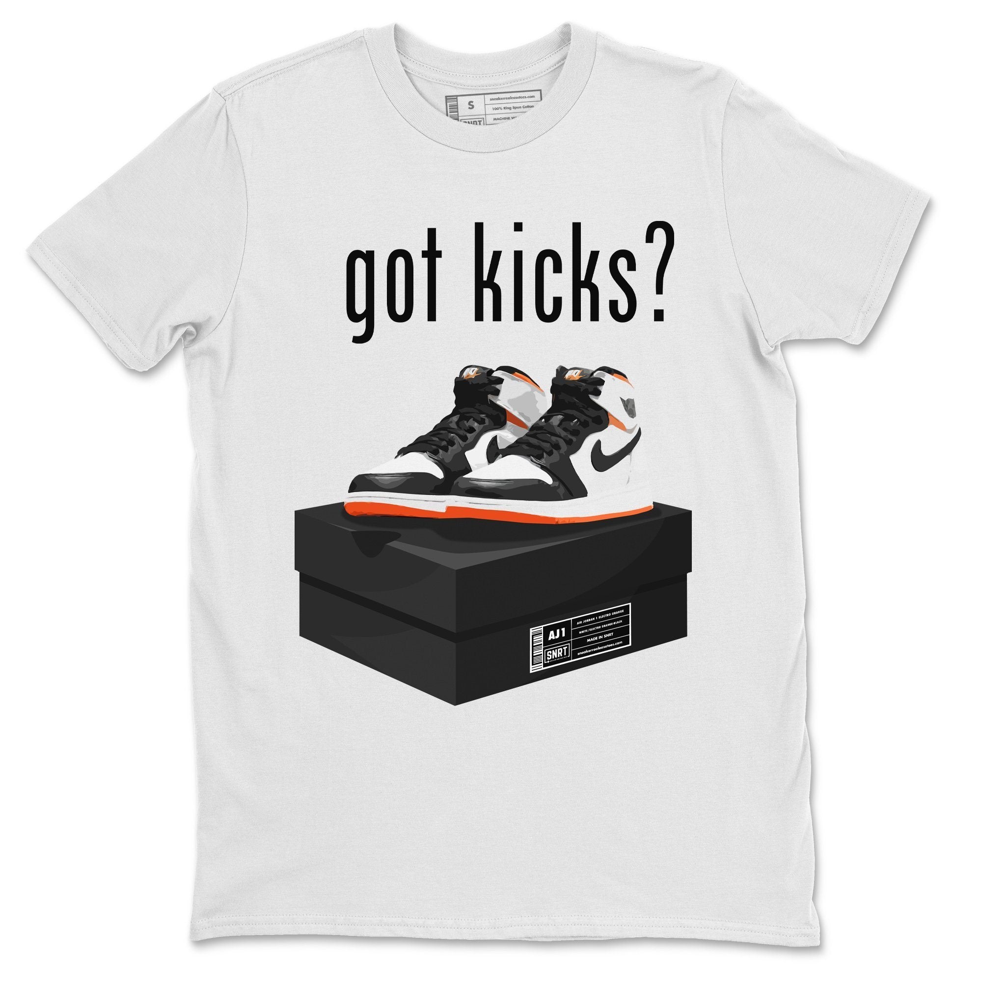 Jordan 1 Electro Orange Sneaker Matching T-Shirt Got Kicks Sneaker Tees Jordan 1 Electro Orange Sneaker Release Tees Crew Neck Tees