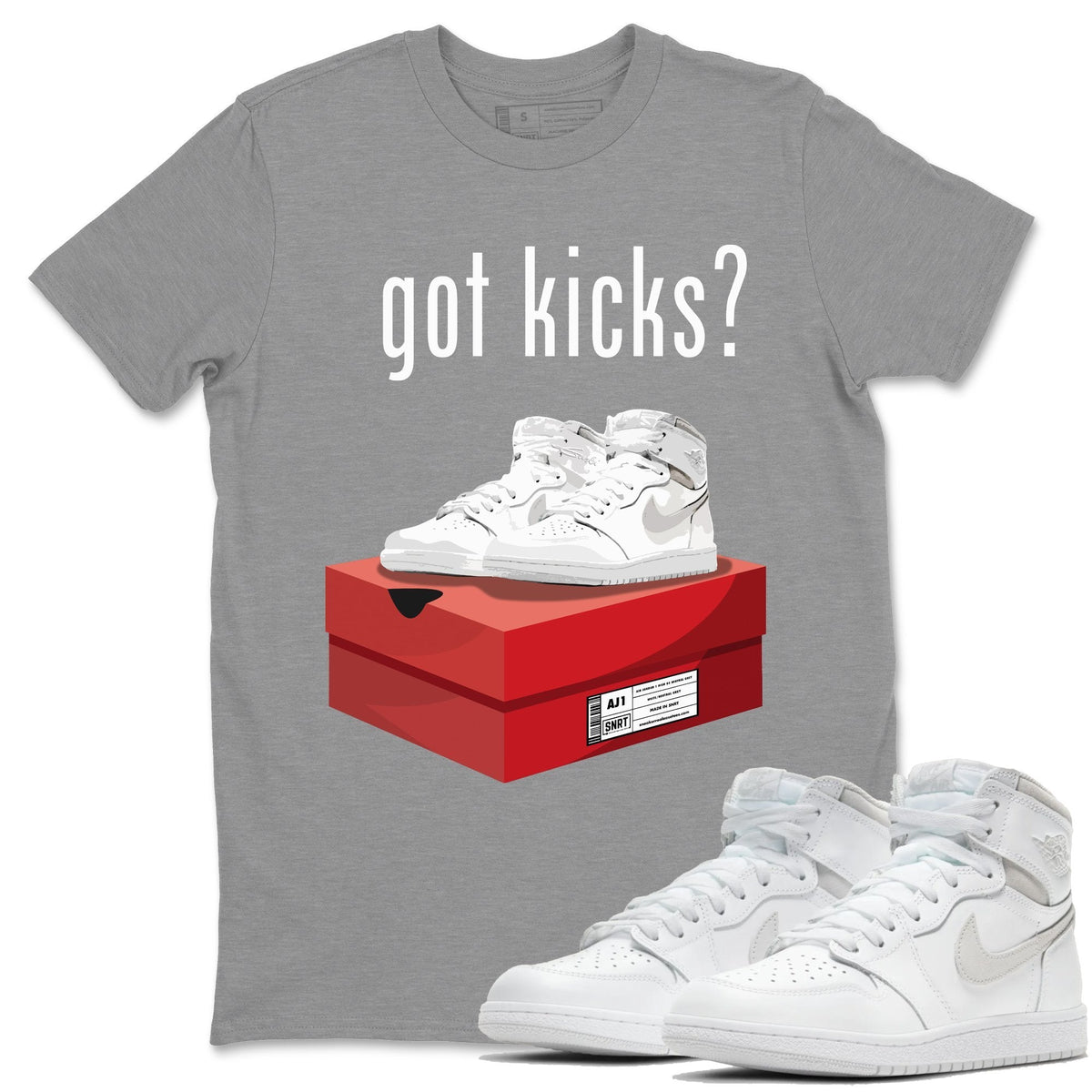 Jordan 1 Neutral Grey Shirt To Match Jordans Got Kicks Sneaker Tees Jordan 1 Neutral Grey Drip Gear Zone Sneaker Matching Clothing Unisex Shirts