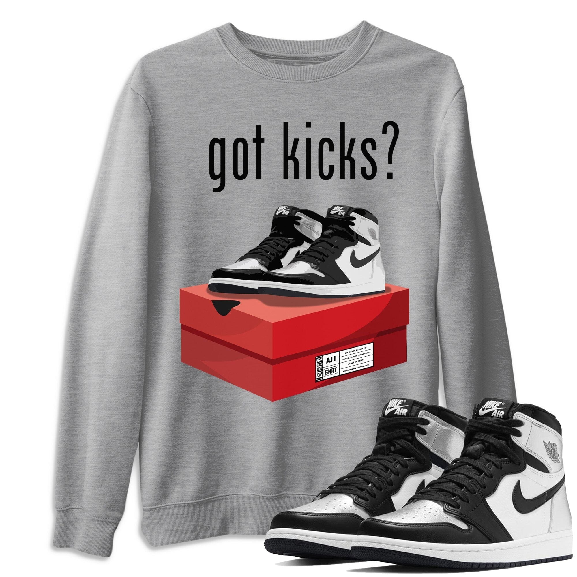 Jordan 1 Silver Toe Shirt To Match Jordans Got Kicks Sneaker Tees Jordan 1 Silver Toe Drip Gear Zone Sneaker Matching Clothing Unisex Shirts