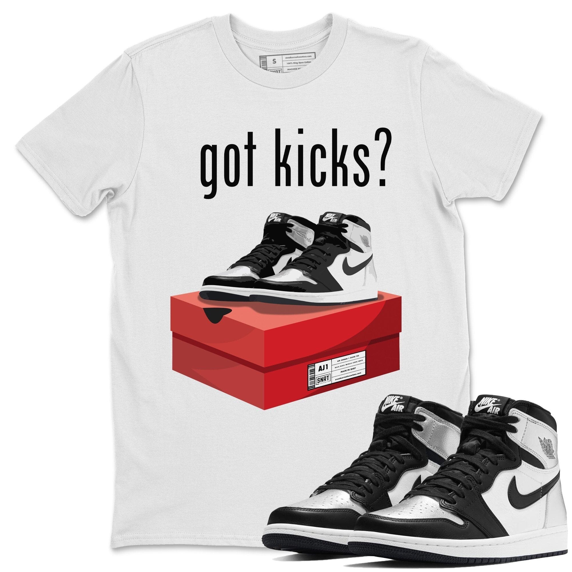 Jordan 1 Silver Toe Shirt To Match Jordans Got Kicks Sneaker Tees Jordan 1 Silver Toe Drip Gear Zone Sneaker Matching Clothing Unisex Shirts