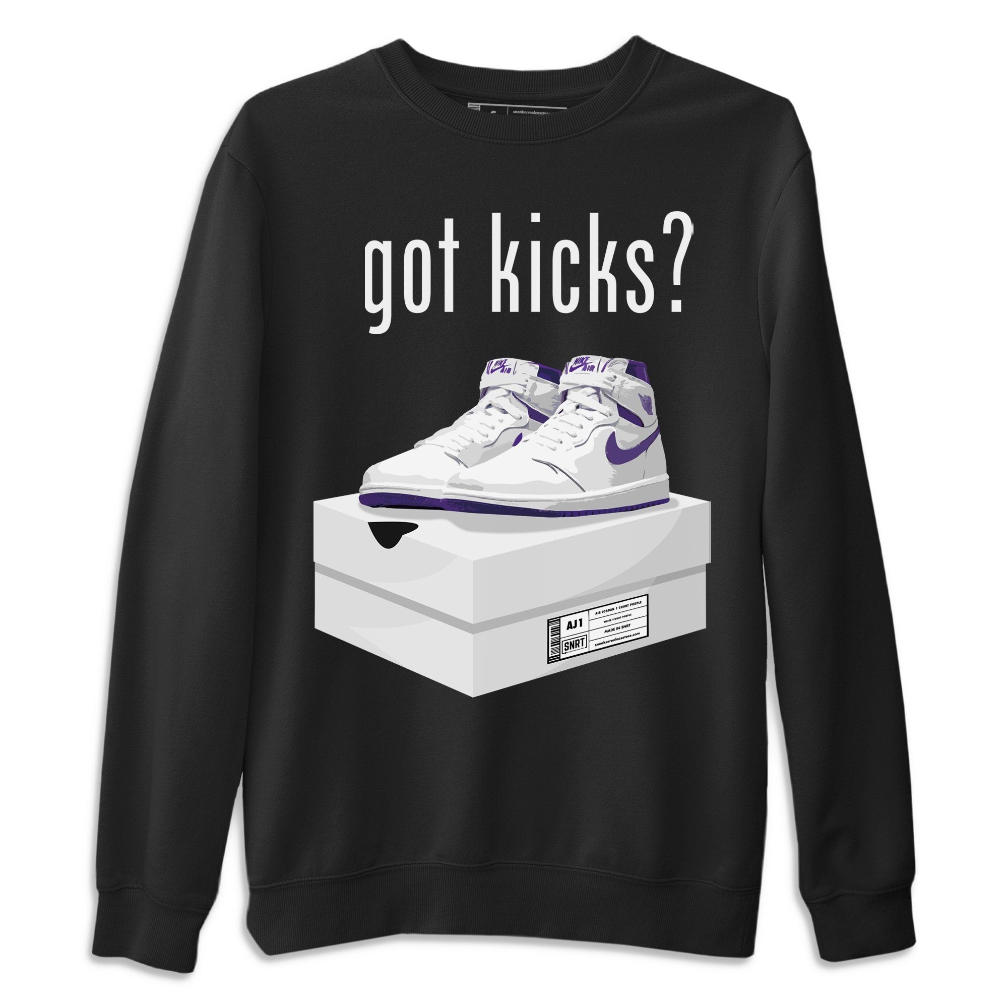 Jordan 1 WMNS Court Purple Shirt To Match Jordans Got Kicks Sneaker Tees Jordan 1 WMNS Court Purple Drip Gear Zone Sneaker Matching Clothing Unisex Shirts