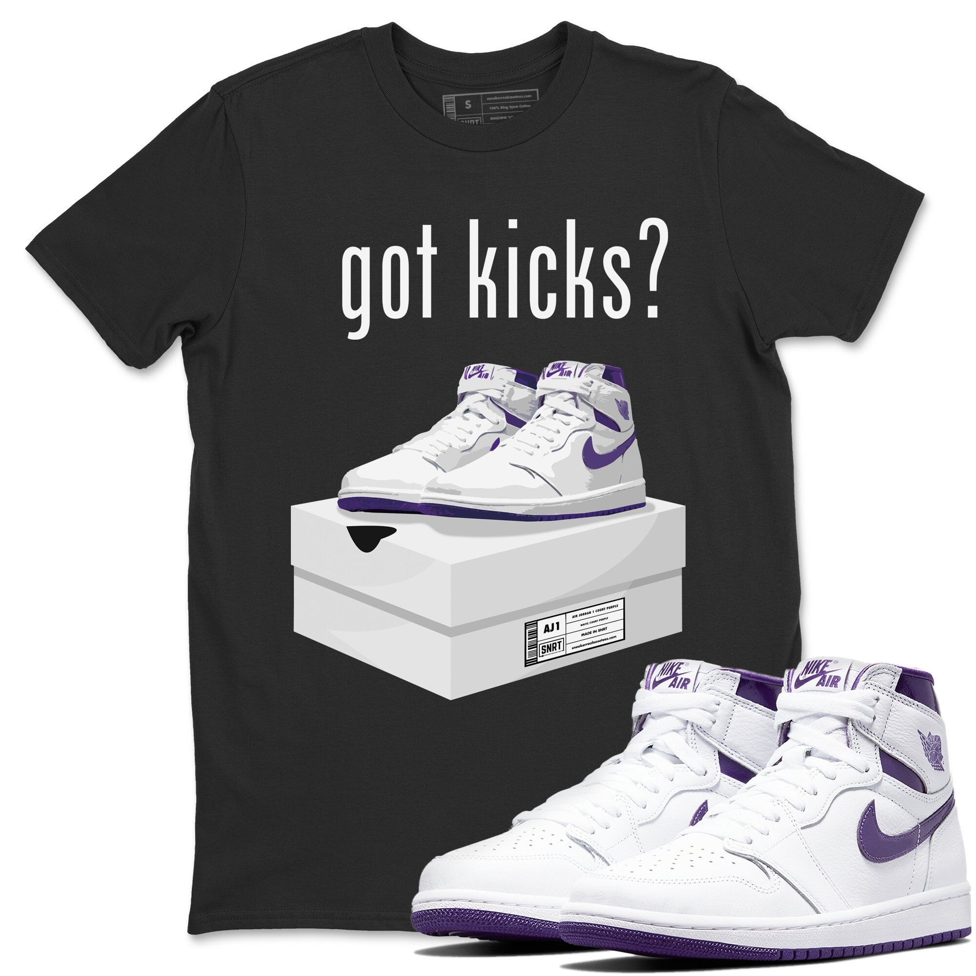 Jordan 1 WMNS Court Purple Shirt To Match Jordans Got Kicks Sneaker Tees Jordan 1 WMNS Court Purple Drip Gear Zone Sneaker Matching Clothing Unisex Shirts