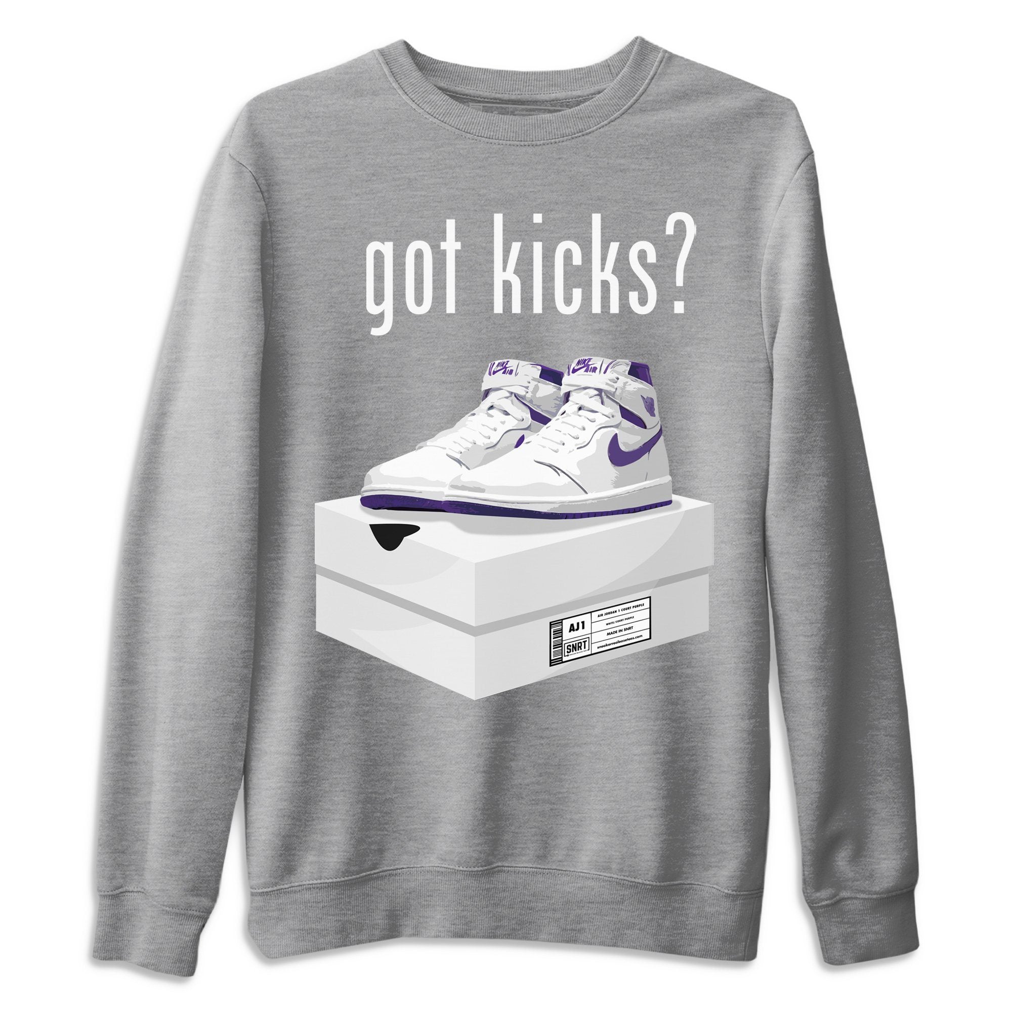 Jordan 1 WMNS Court Purple Shirt To Match Jordans Got Kicks Sneaker Tees Jordan 1 WMNS Court Purple Drip Gear Zone Sneaker Matching Clothing Unisex Shirts