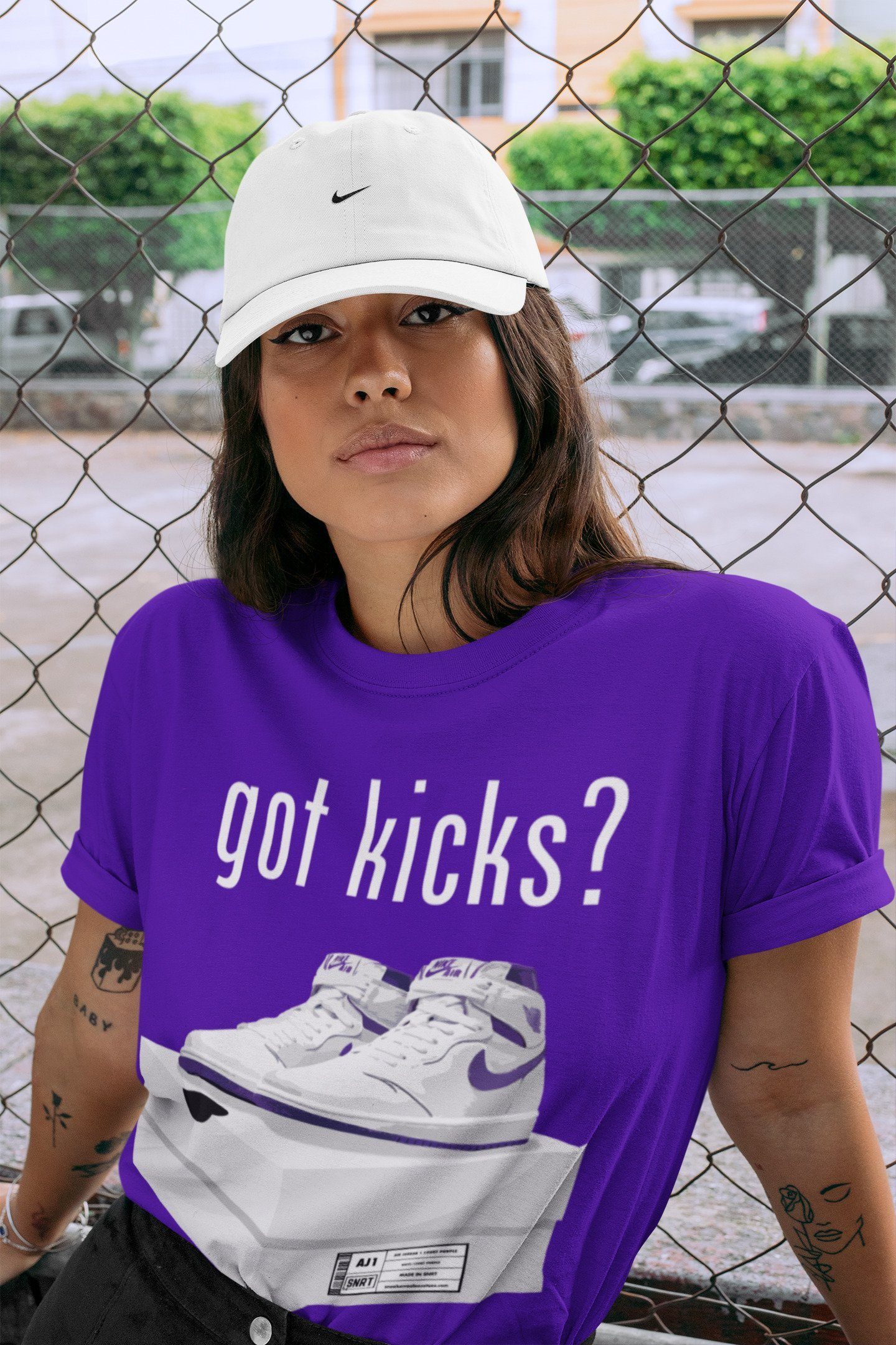 Jordan 1 WMNS Court Purple Shirt To Match Jordans Got Kicks Sneaker Tees Jordan 1 WMNS Court Purple Drip Gear Zone Sneaker Matching Clothing Unisex Shirts