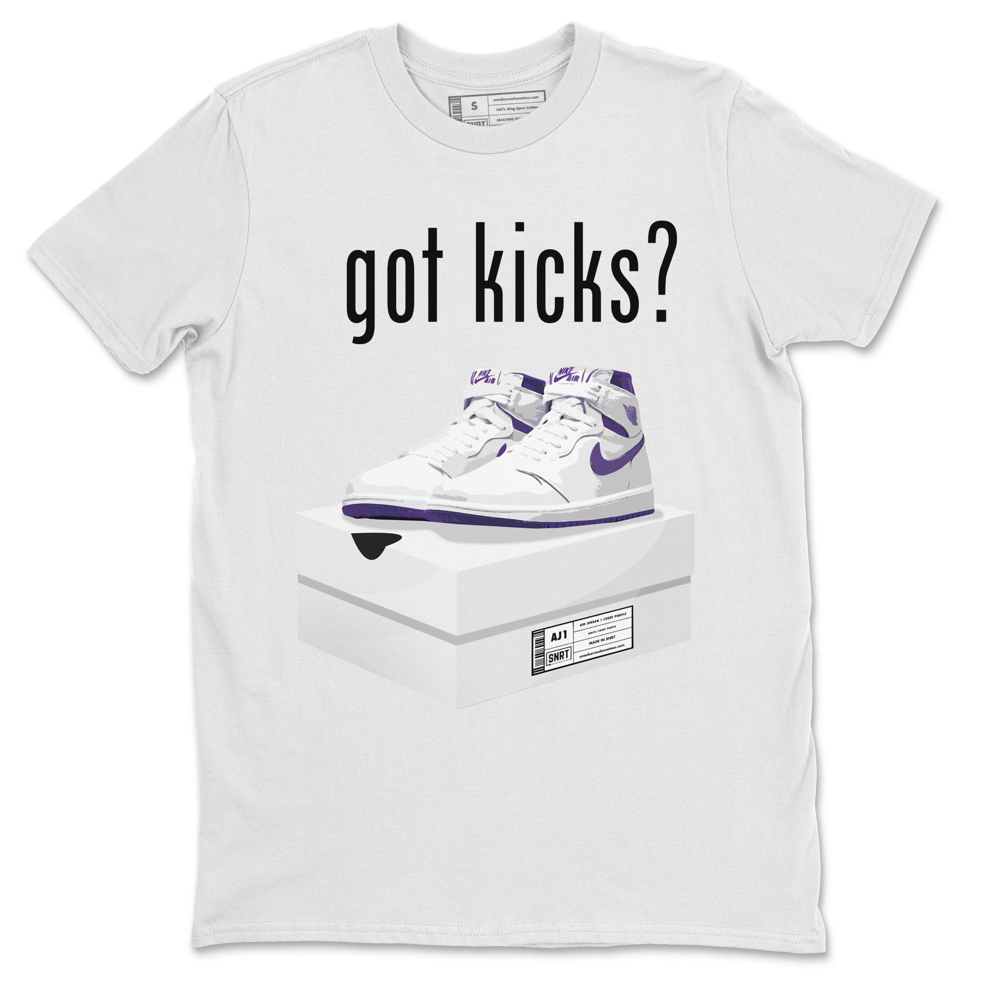 Jordan 1 WMNS Court Purple Shirt To Match Jordans Got Kicks Sneaker Tees Jordan 1 WMNS Court Purple Drip Gear Zone Sneaker Matching Clothing Unisex Shirts