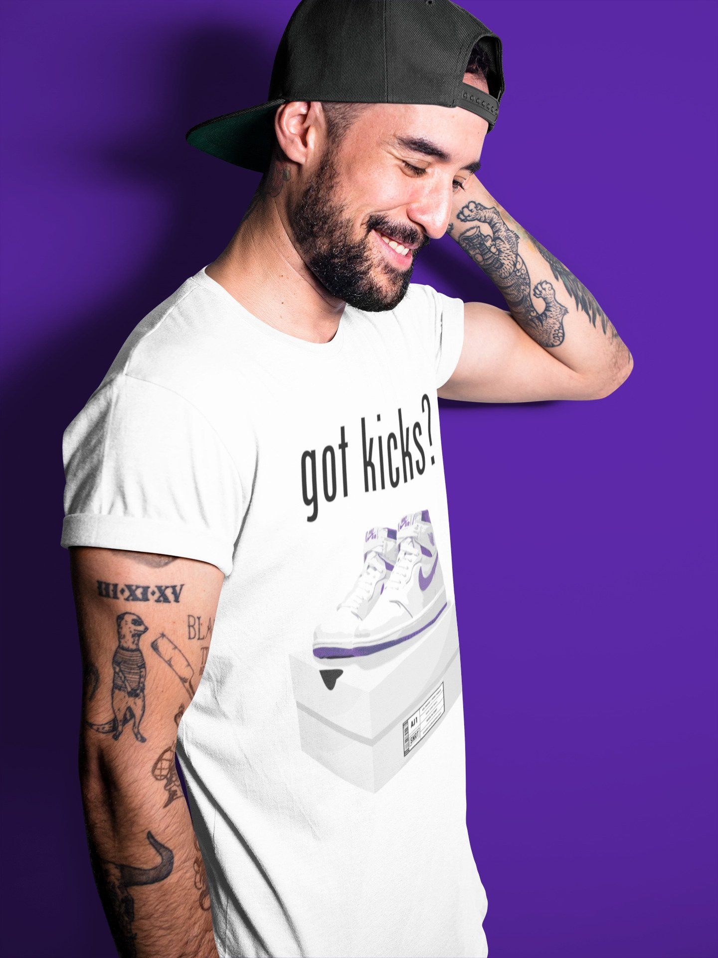 Jordan 1 WMNS Court Purple Shirt To Match Jordans Got Kicks Sneaker Tees Jordan 1 WMNS Court Purple Drip Gear Zone Sneaker Matching Clothing Unisex Shirts