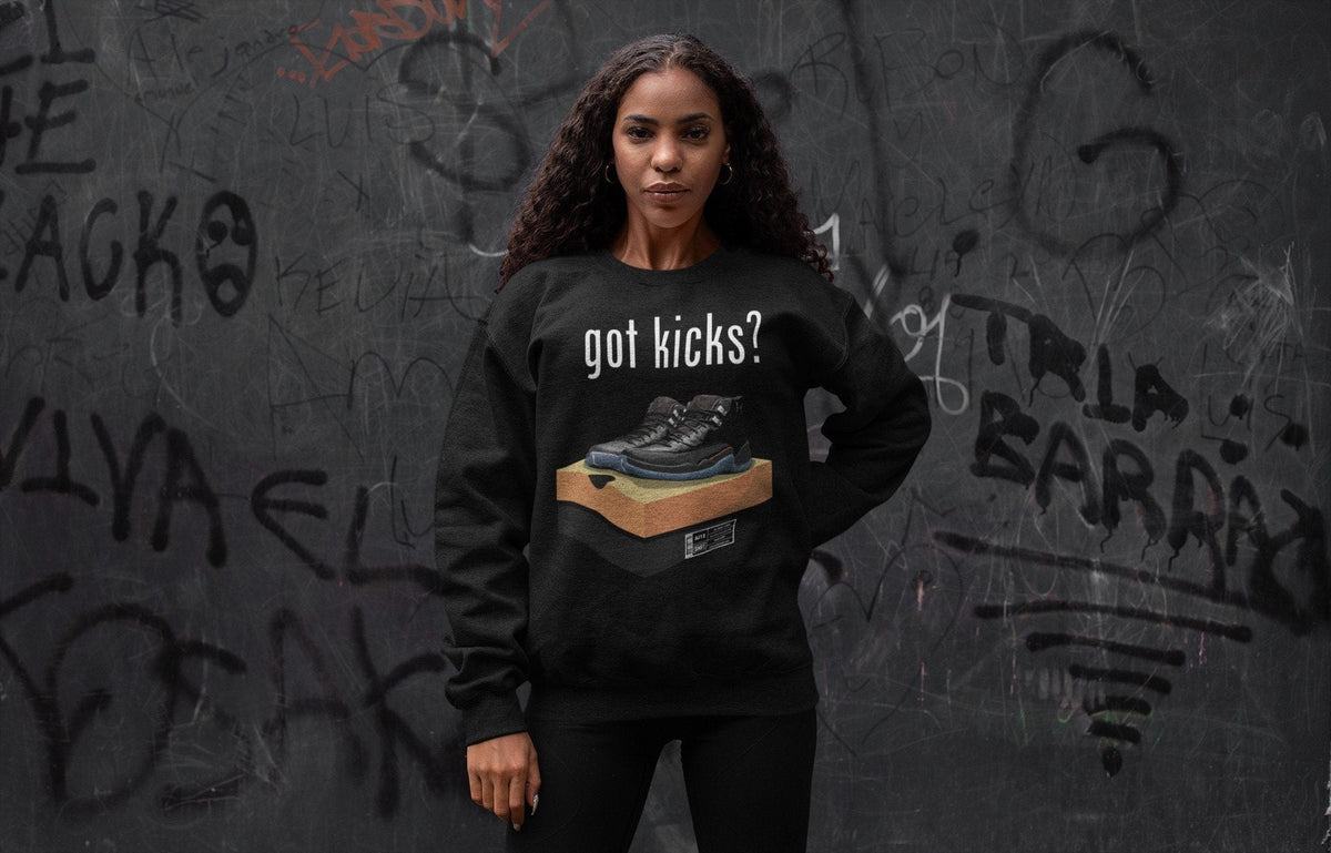 Jordan 12 Grind Sneaker Matching T-Shirt Got Kicks Sneaker Tees Jordan 12 Grind Sneaker Release Tees Crew Neck Tees