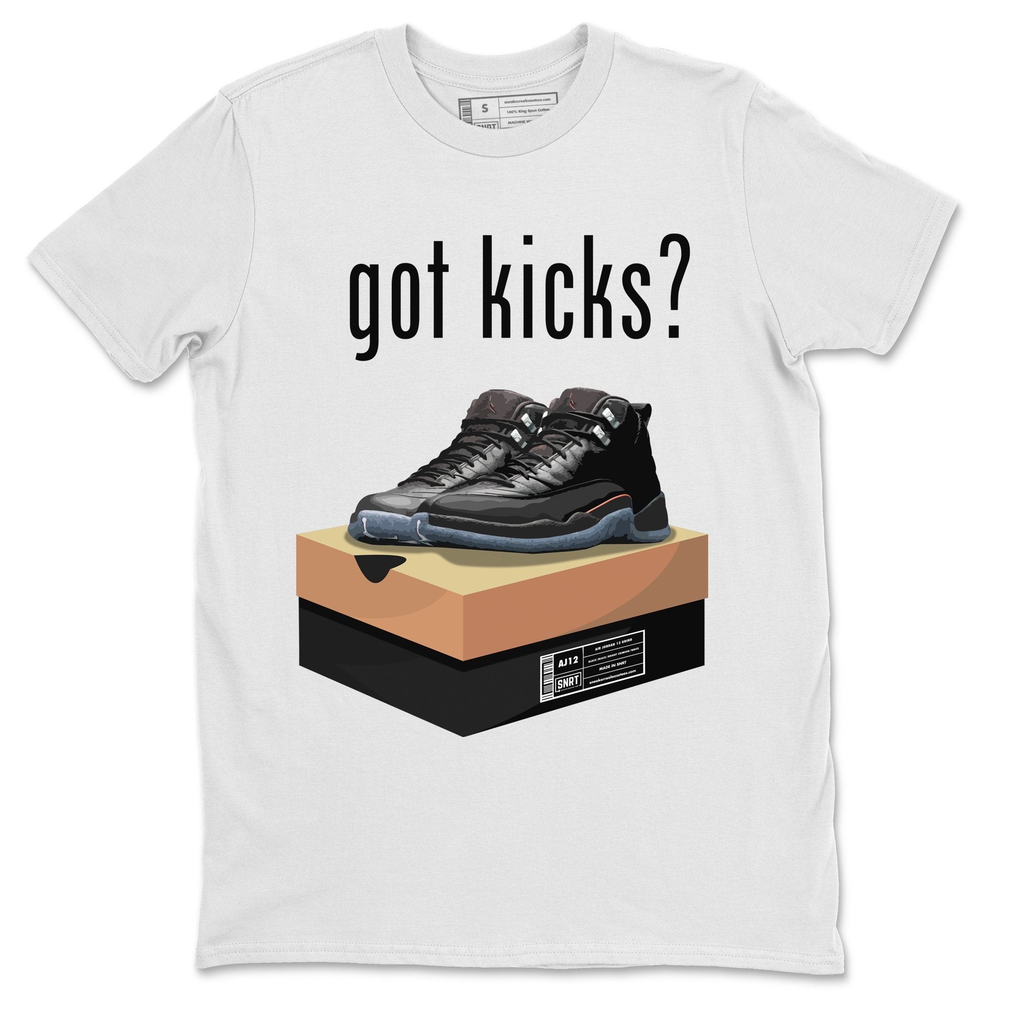 Jordan 12 Grind Sneaker Matching T-Shirt Got Kicks Sneaker Tees Jordan 12 Grind Sneaker Release Tees Crew Neck Tees